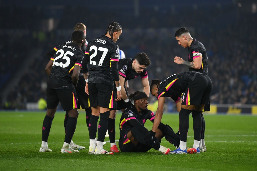 Madueke was forced off during the defeat to Brighton