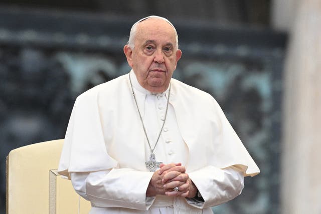 <p>Pope Francis is ‘not out of danger’, his doctors have warned, a week after he was admitted to hospital with chronic bronchitis before also developing pneumonia</p>