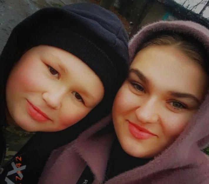 Oleksandr, left with his 18-year-old sister Valia