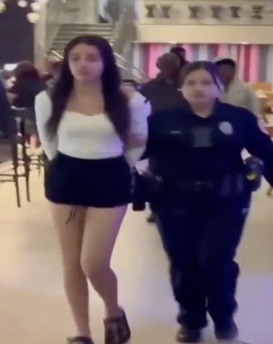 Maissa Jebali, 22, pictured after her arrest at Miami’s Yotel on Valentine’s Day on credit card theft charges