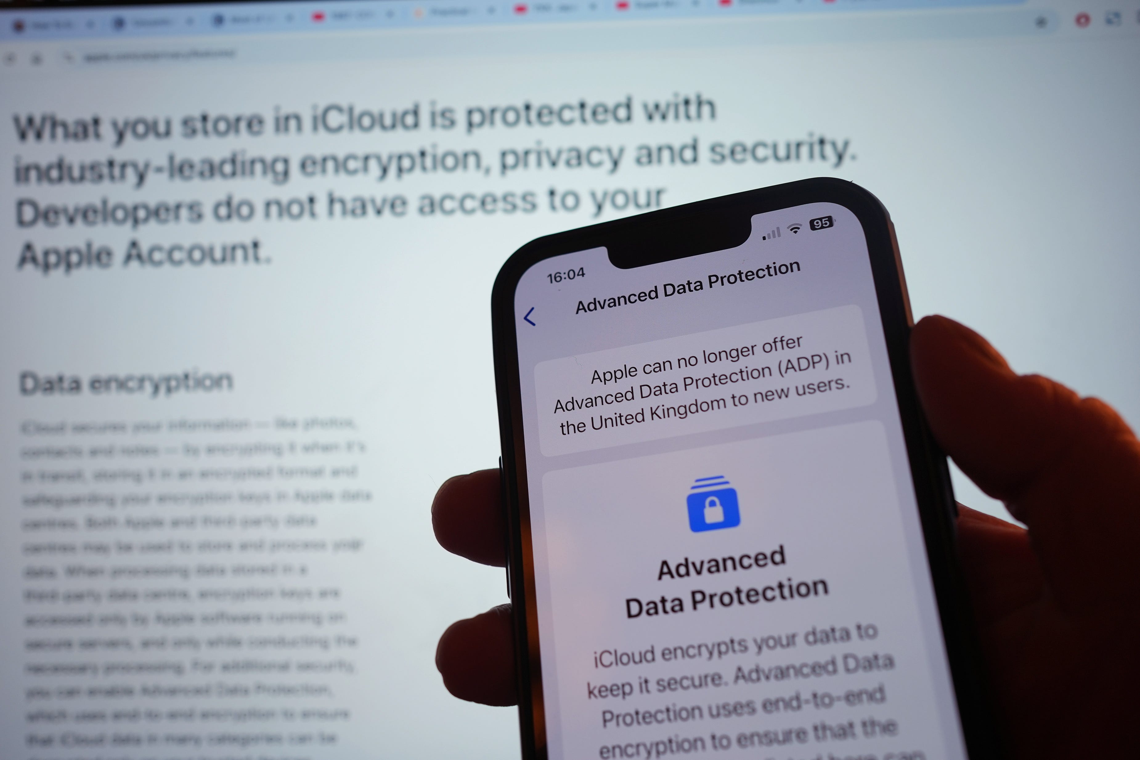 Apple will no longer offer Advanced Data Protection to its customers in the UK (Yui Mok/PA)