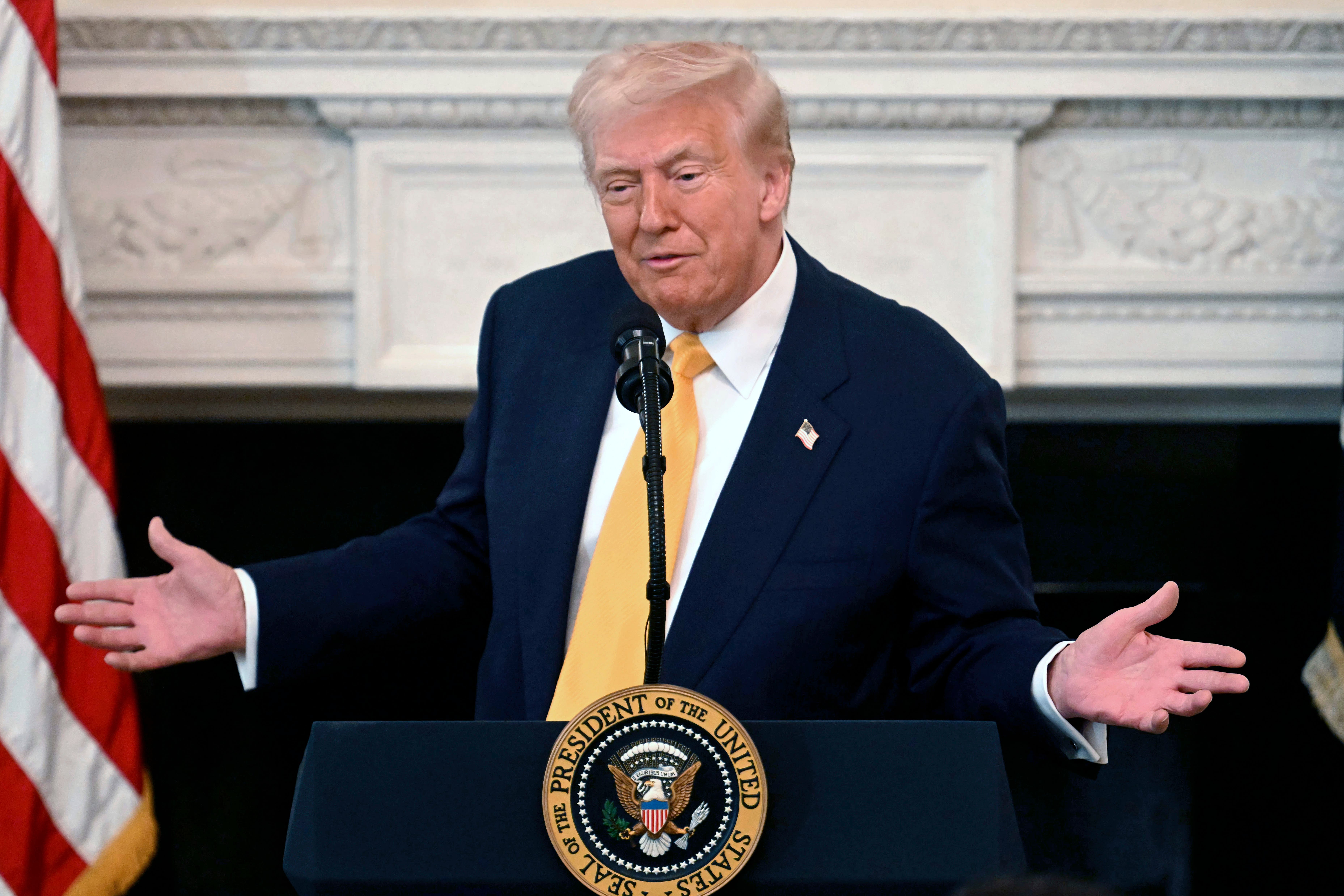 US President Donald Trump began negotiations on ending the conflict between Ukraine and Russia, but excluded Kyiv from the talks (Pool via AP)