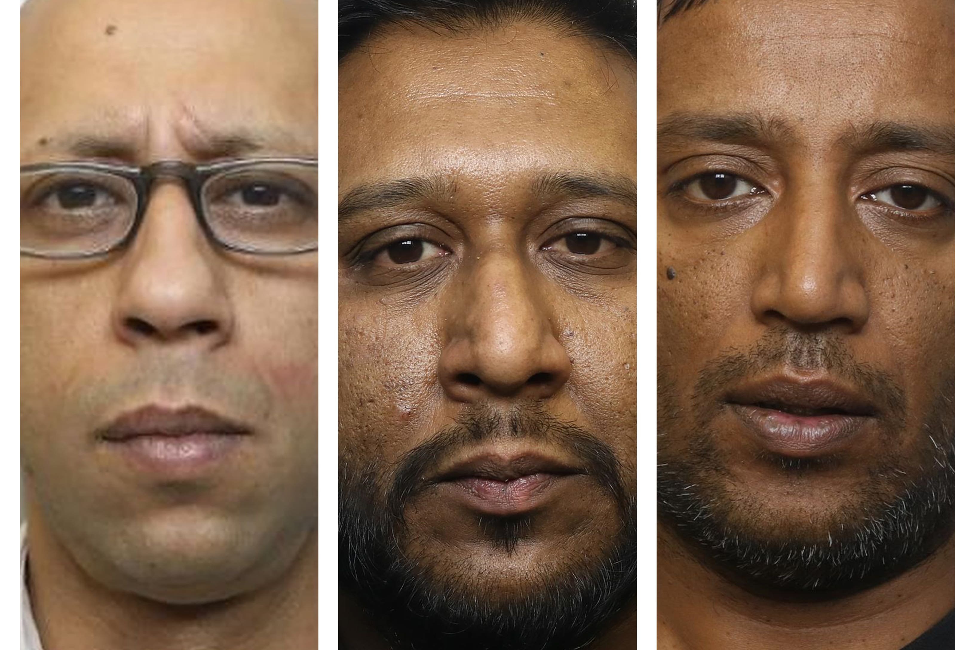 Shaha Amran Miah, left, Shaha Joman Miah, centre, and Shaha Alman Miah have all been jailed (Cumbria Police/PA)