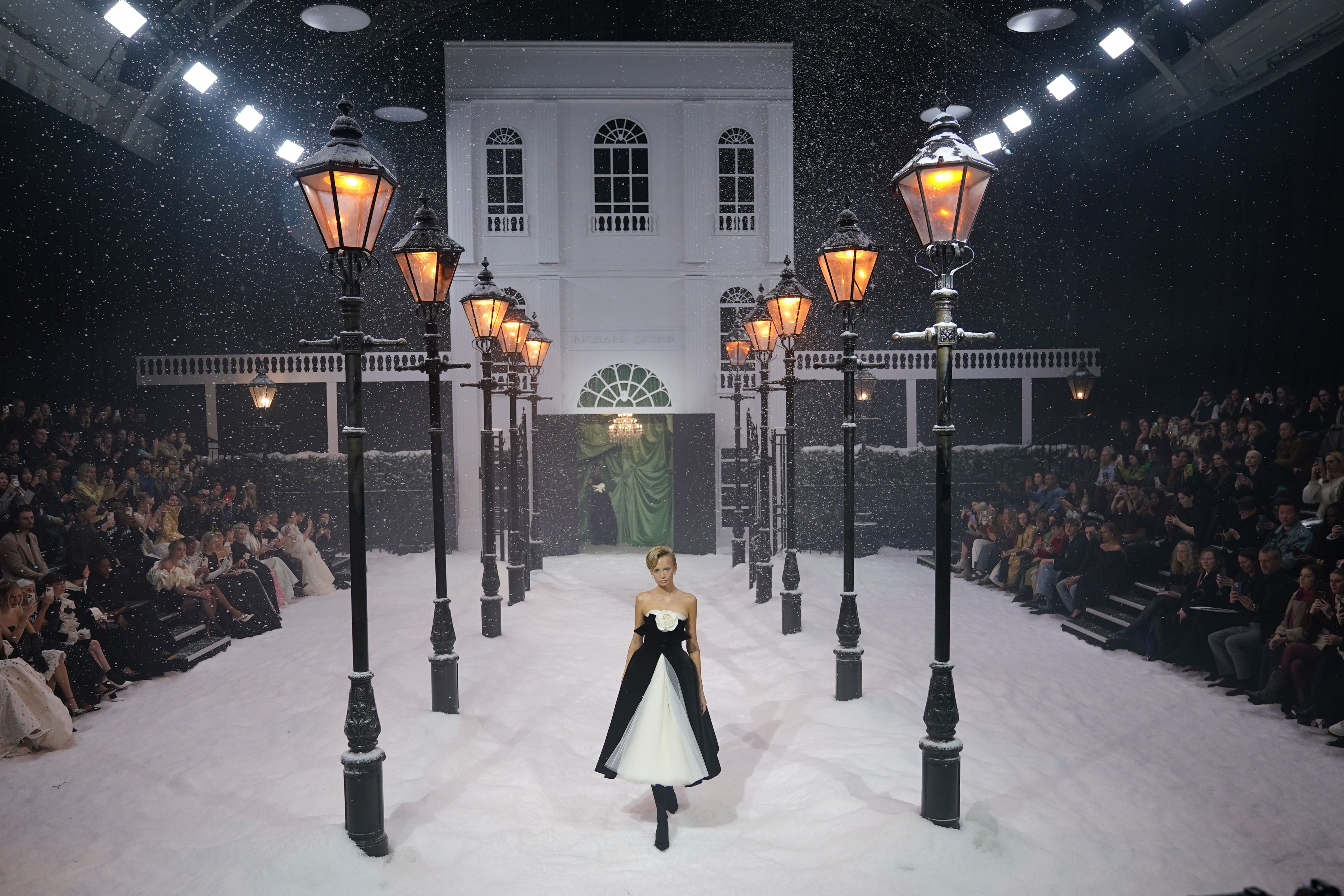 Richard Quinn created a winter wonderland at London Fashion Week (Yui Mok/PA)