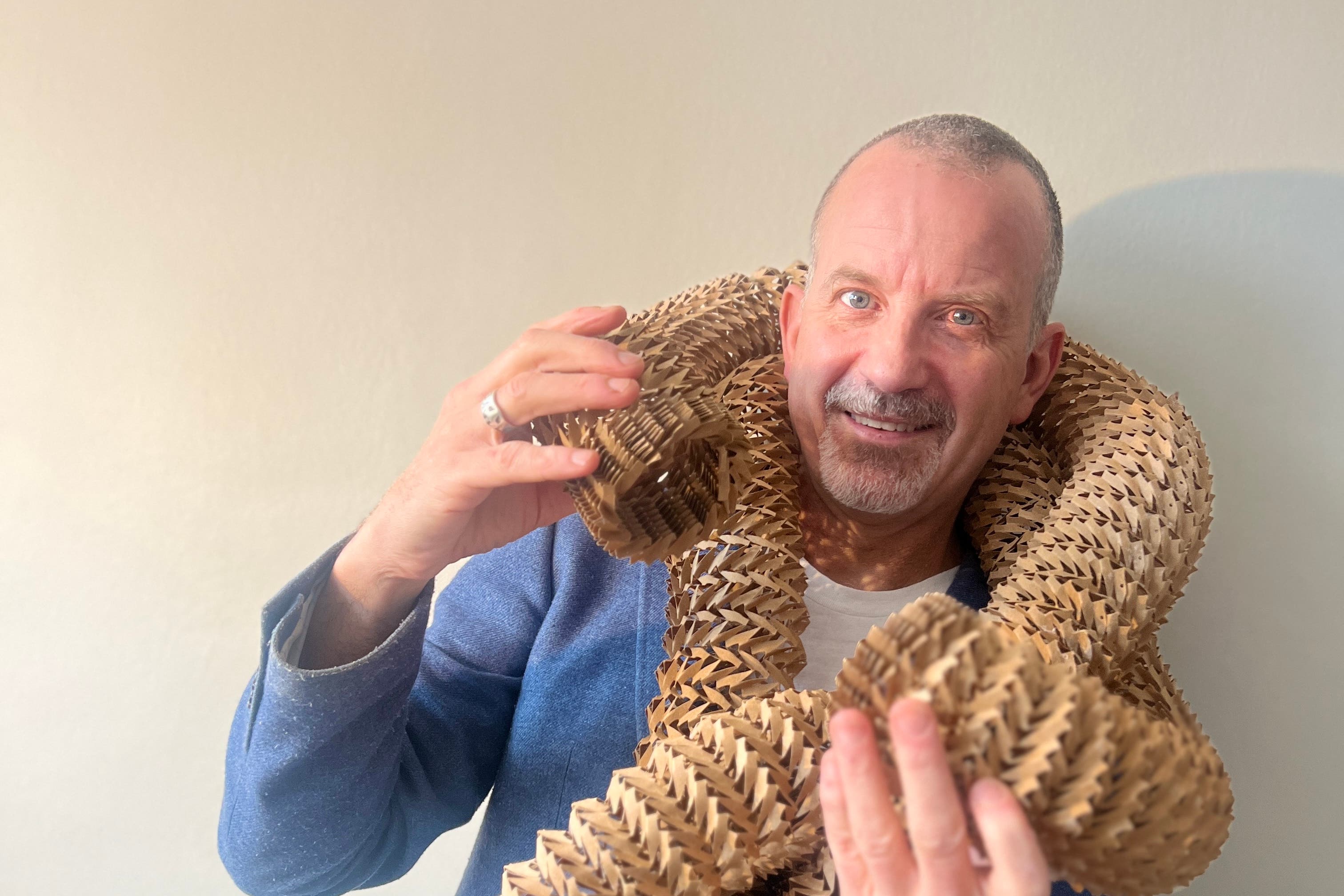 Darryl Bedford began using origami to create art five years after his mother died, which he said helped him grieve (Darryl Bedford/PA)