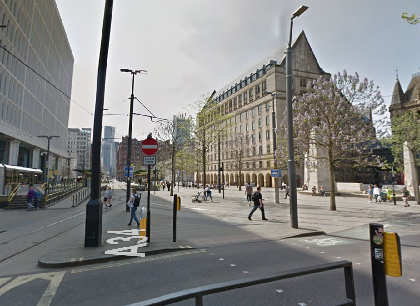 The crash occurred on Mosley Street on Saturday morning