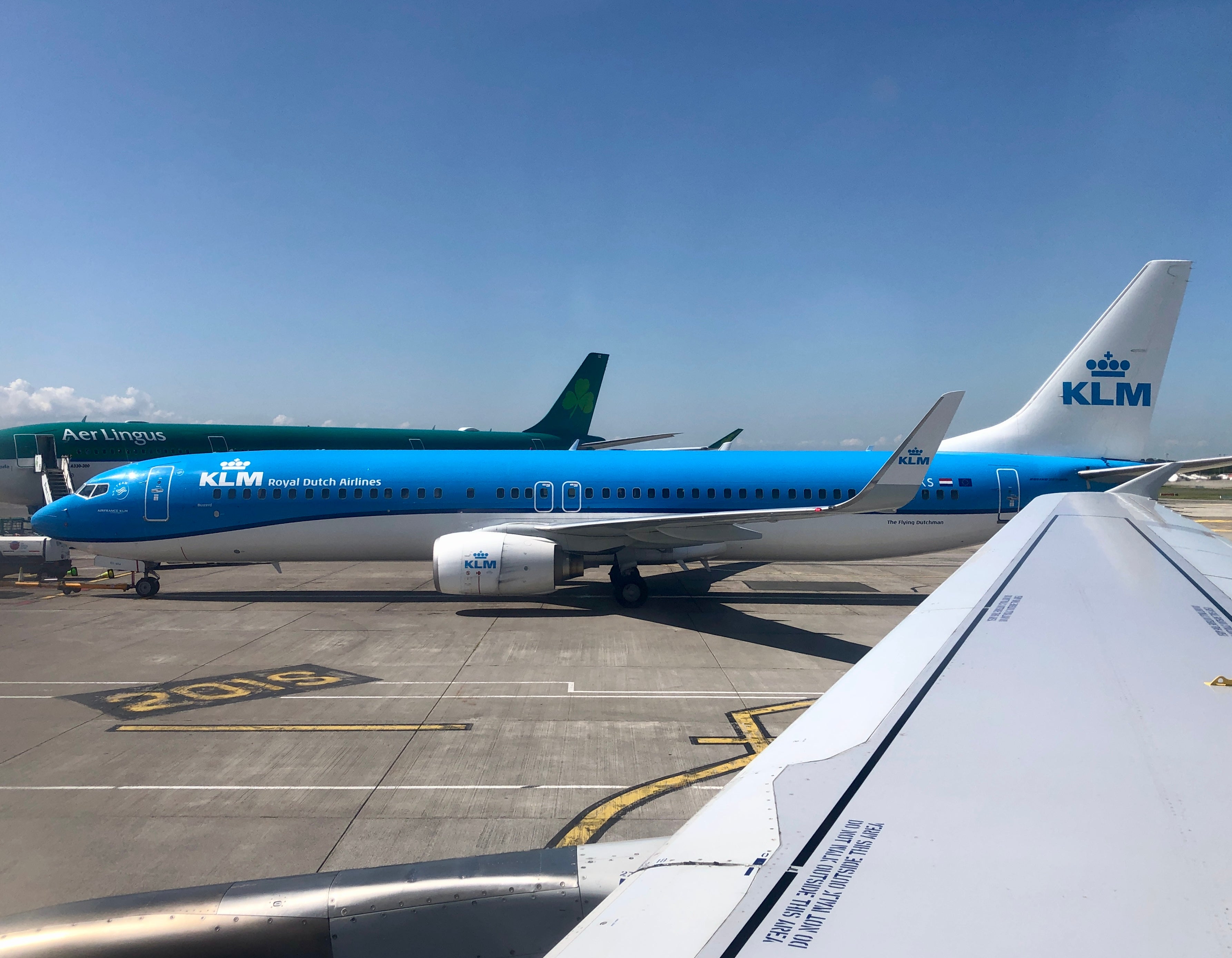 The airline cancelled at least 300 flights to and from Amsterdam on Tuesday,