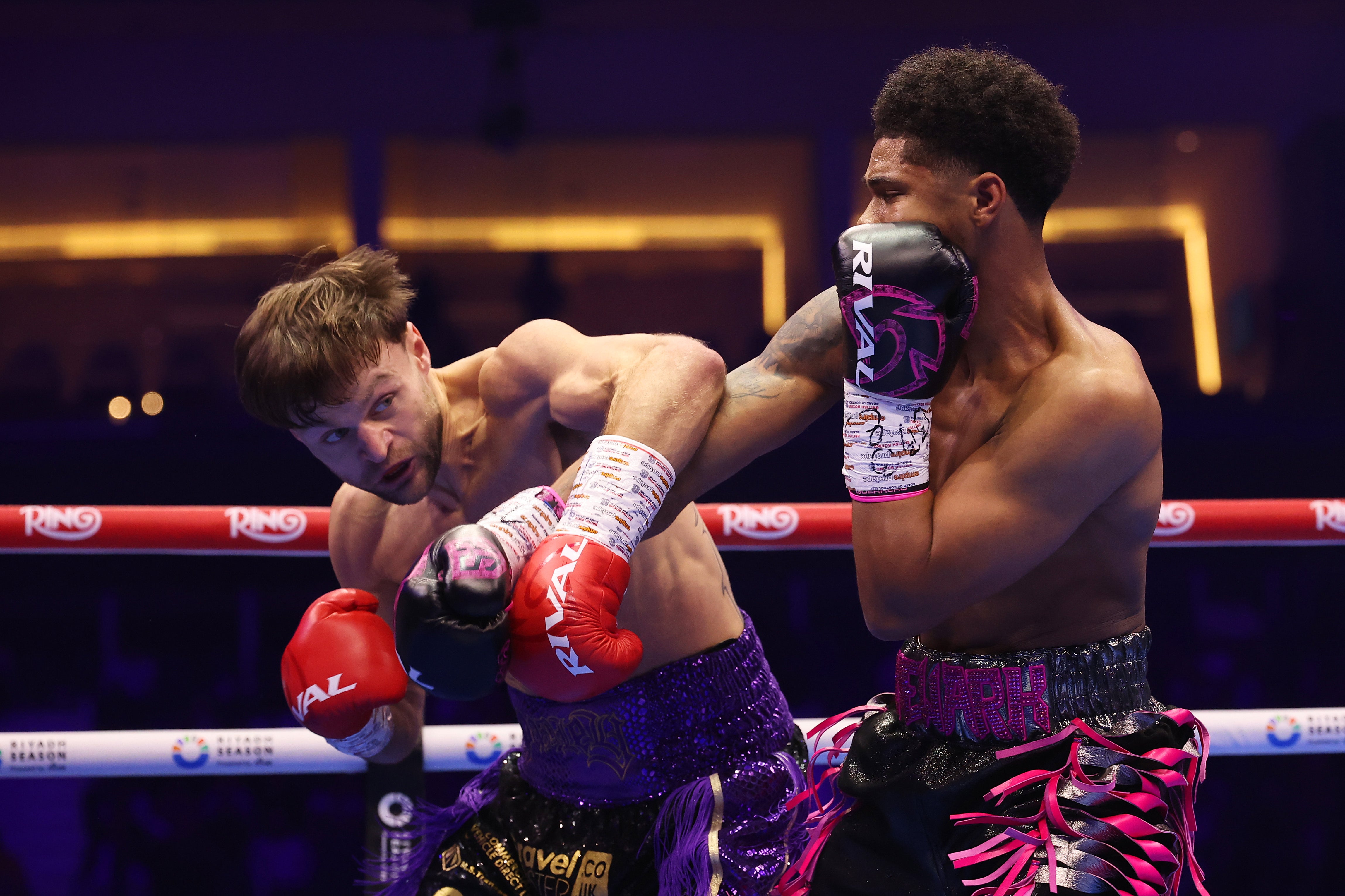 Shakur Stevenson (right) remains unbeaten and is a three-weight world champ