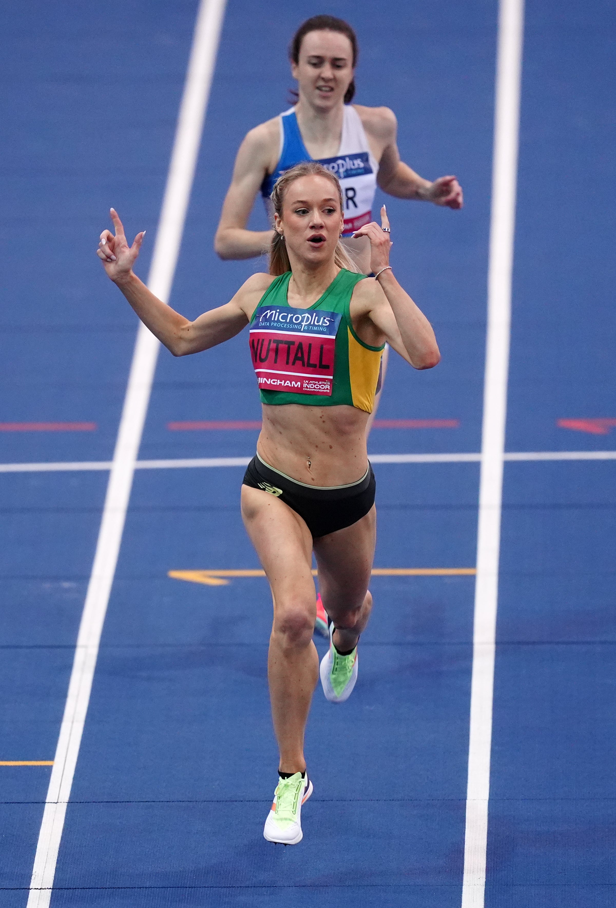 Hannah Nuttall came from behind to stun Laura Muir