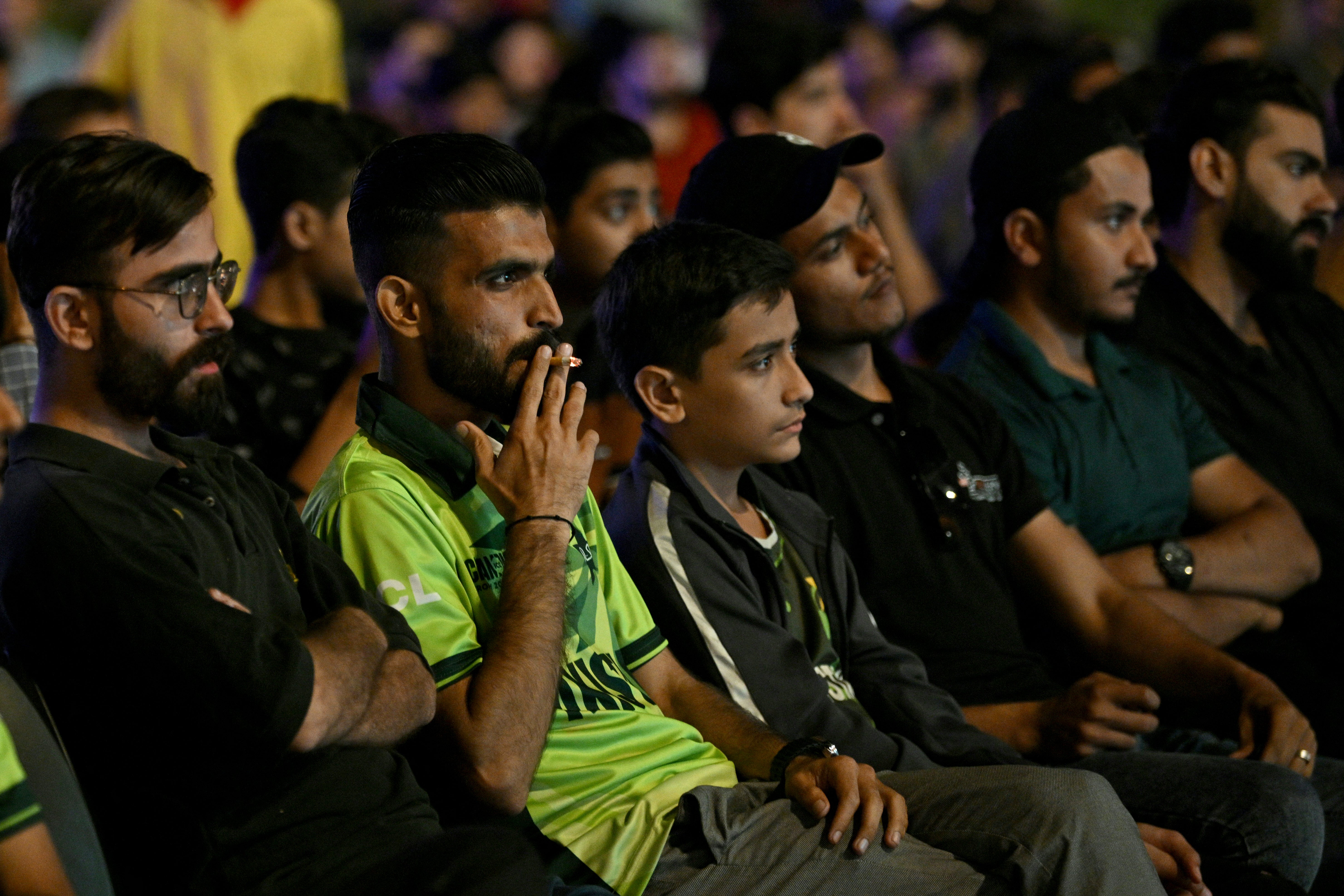 Pakistan fans, forced to watch on from afar with India refusing to travel to the country, watched their side disappoint