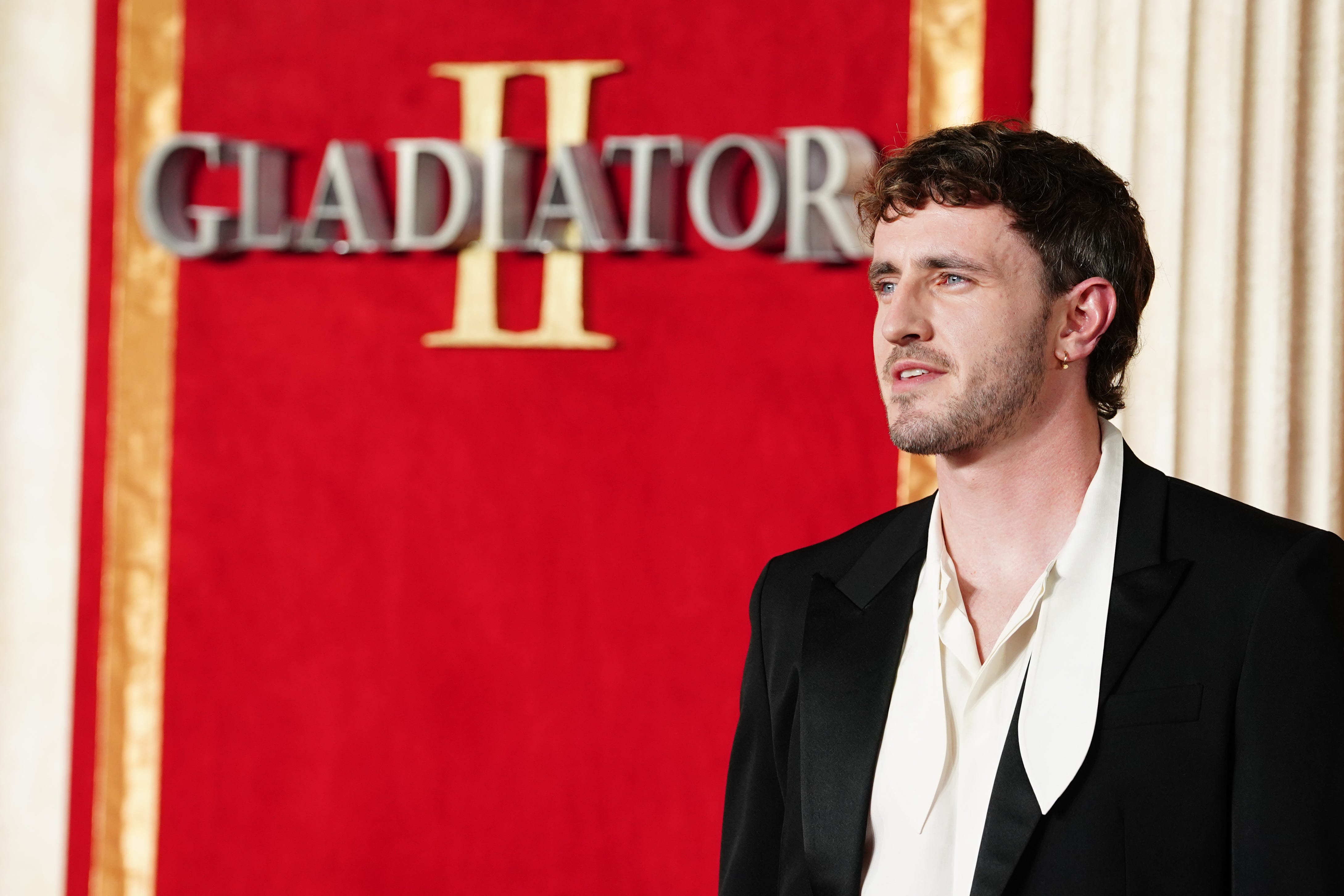 Paul Mescal attending the royal film performance and world premiere of Gladiator II (Ian West/PA)