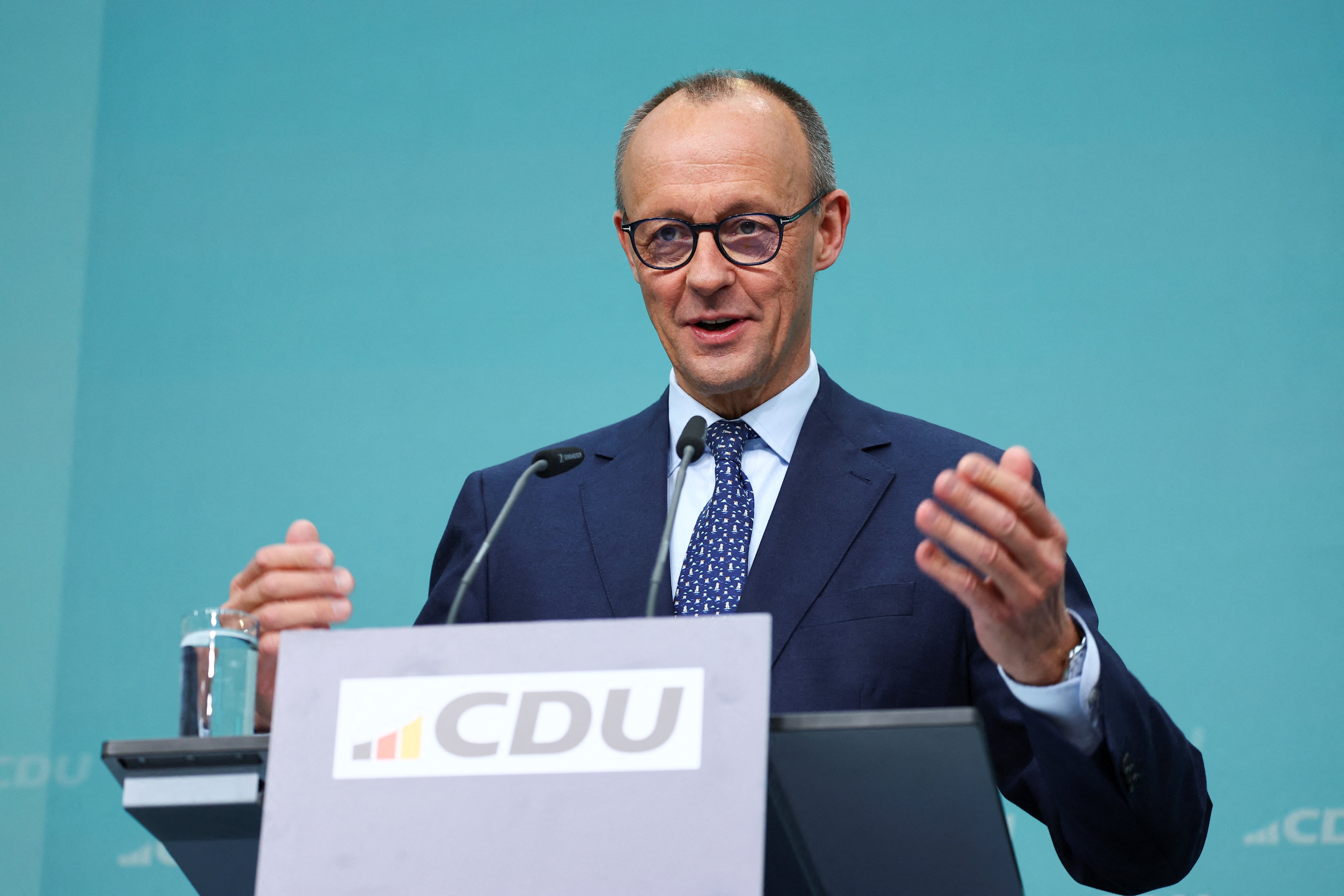 Friedrich Merz is the leader of the conservative CDU