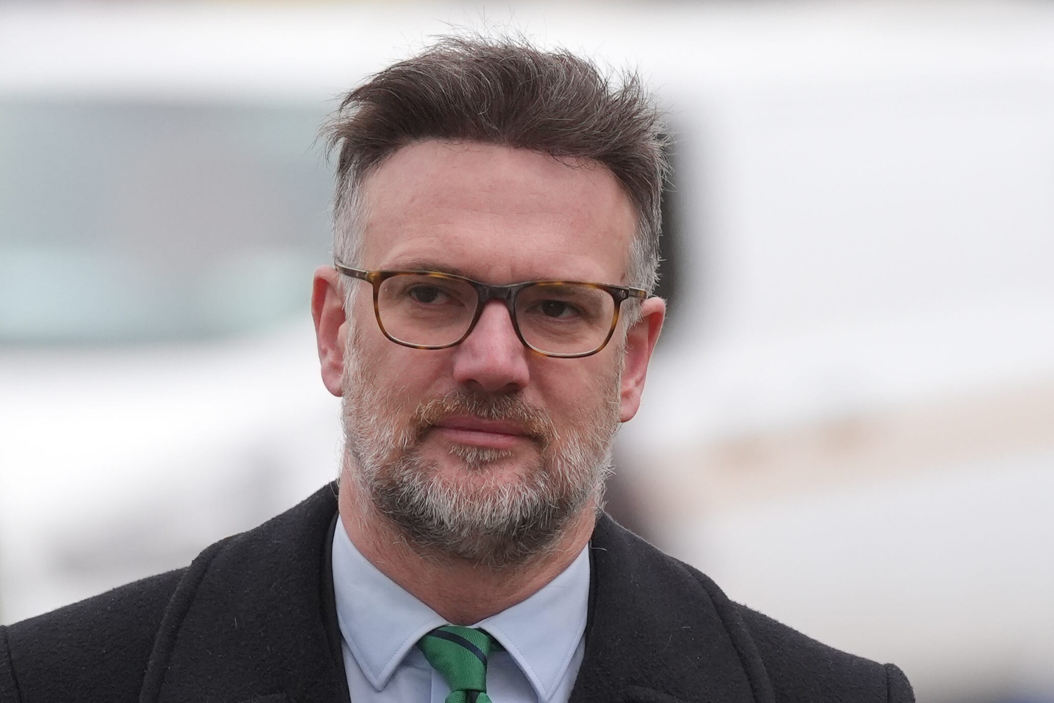 Bargain Hunt auctioneer Charles Hanson outside Derby Crown Court (Jacob King/PA)