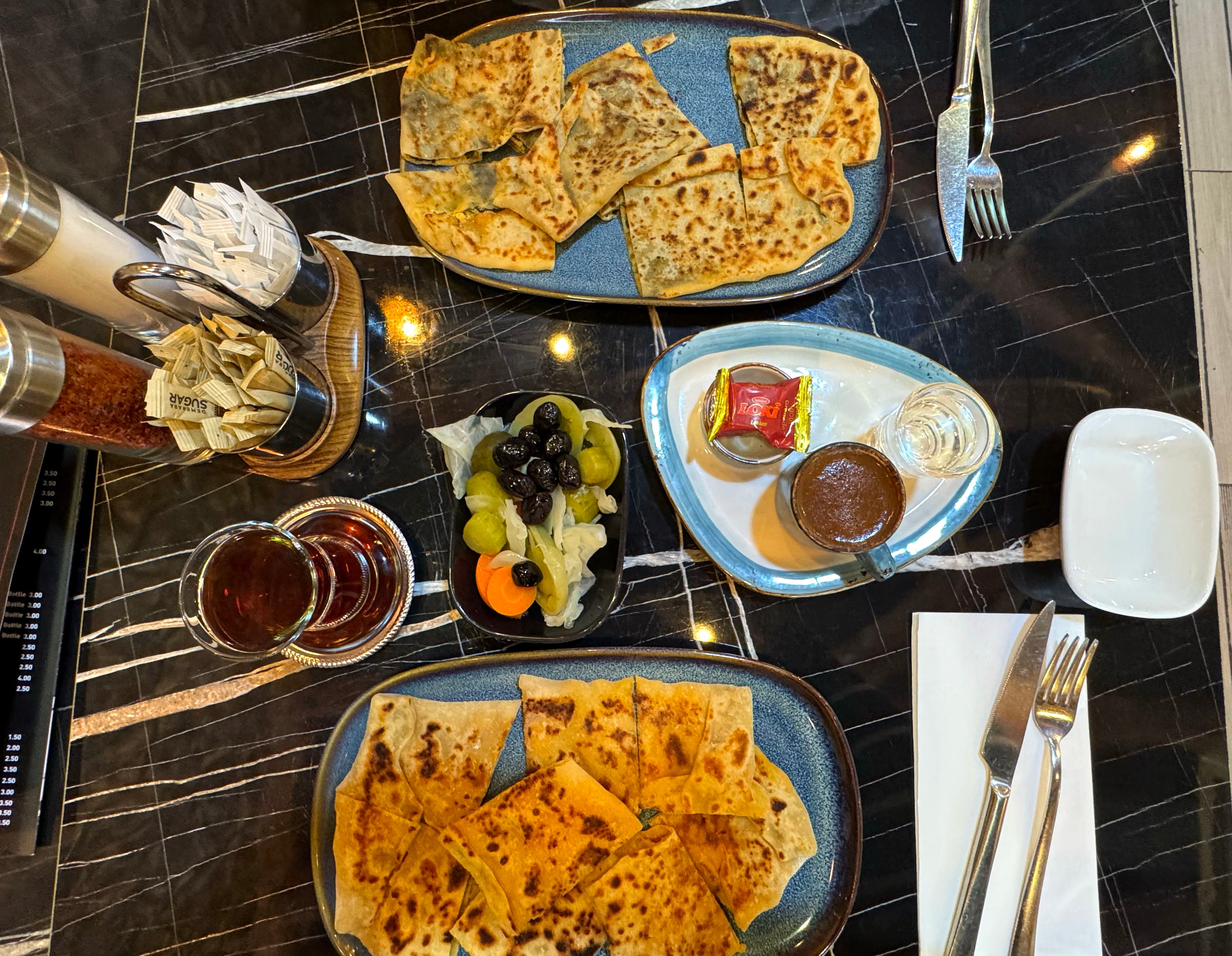A feast of gözleme at Gözleme House