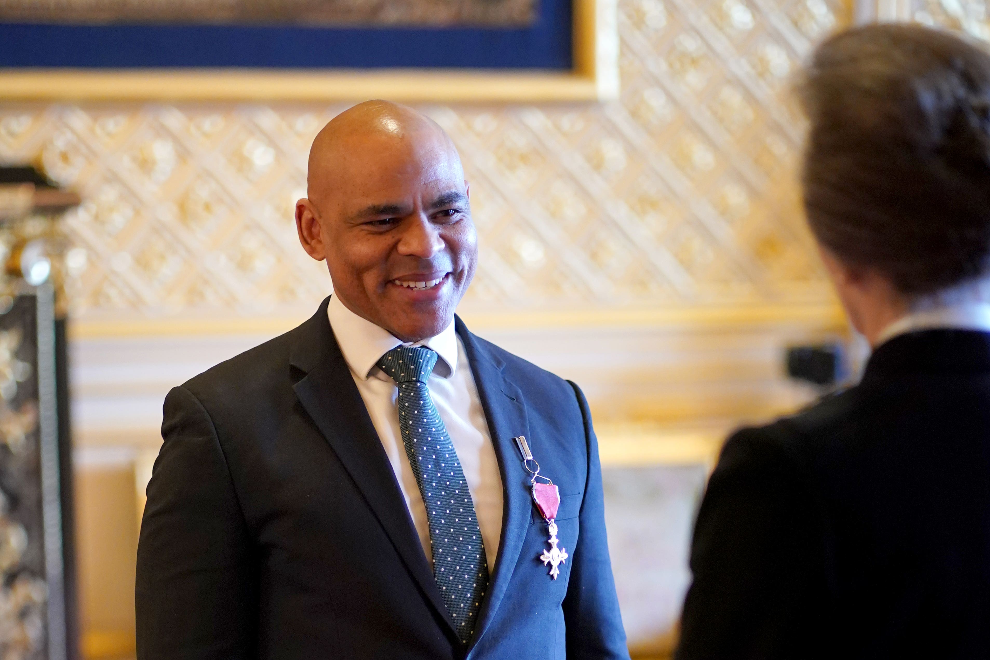Marvin Rees was made an Officer of the Order of the British Empire by the Princess Royal at Windsor Castle in 2024 (Yui Mok/PA)