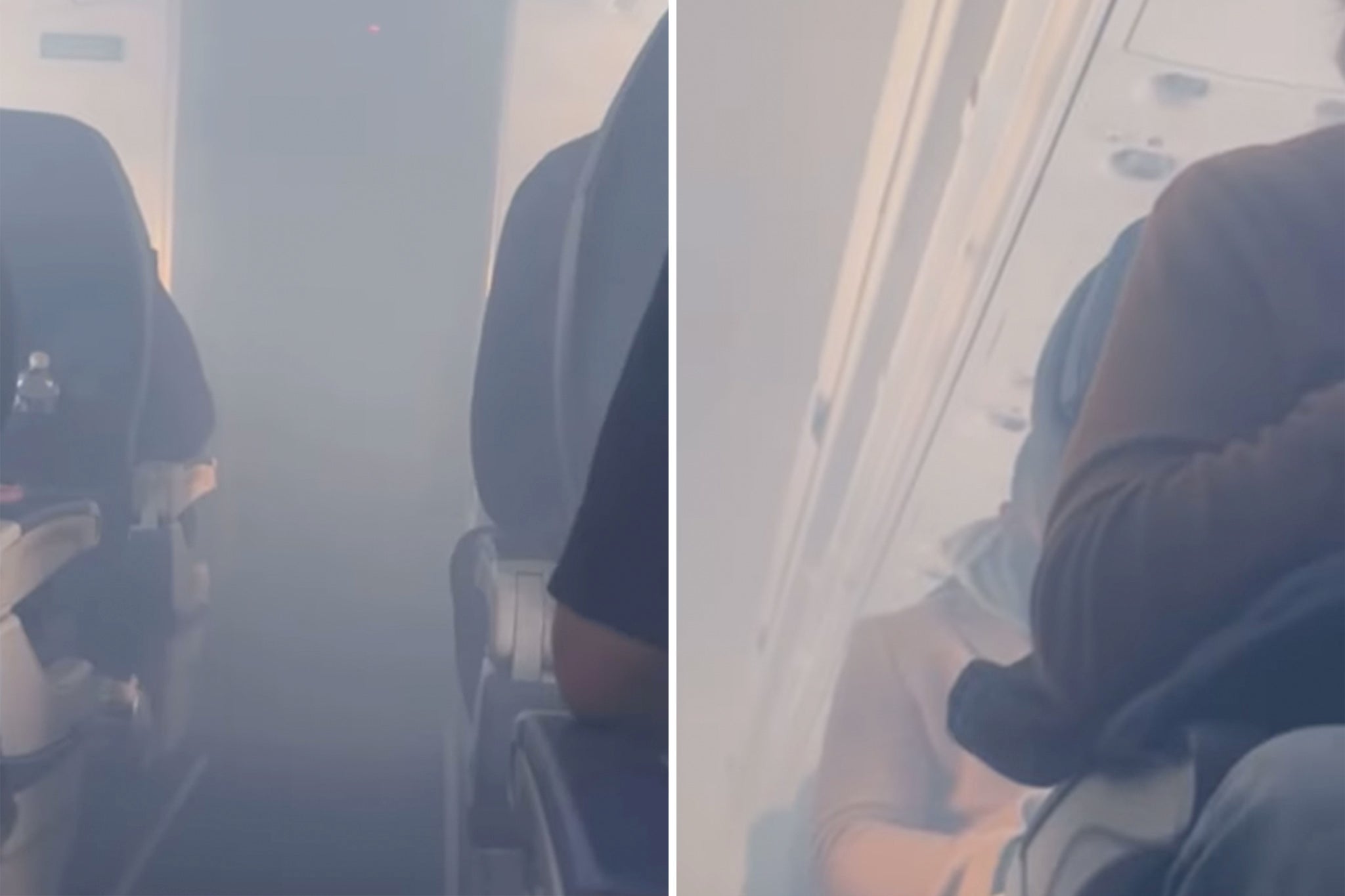 Flight attendants noticed the smoke ‘coming out of all the vents’ during takeoff and ‘attempted to contact the pilots using the emergency call button but did not get a response,’ the report said