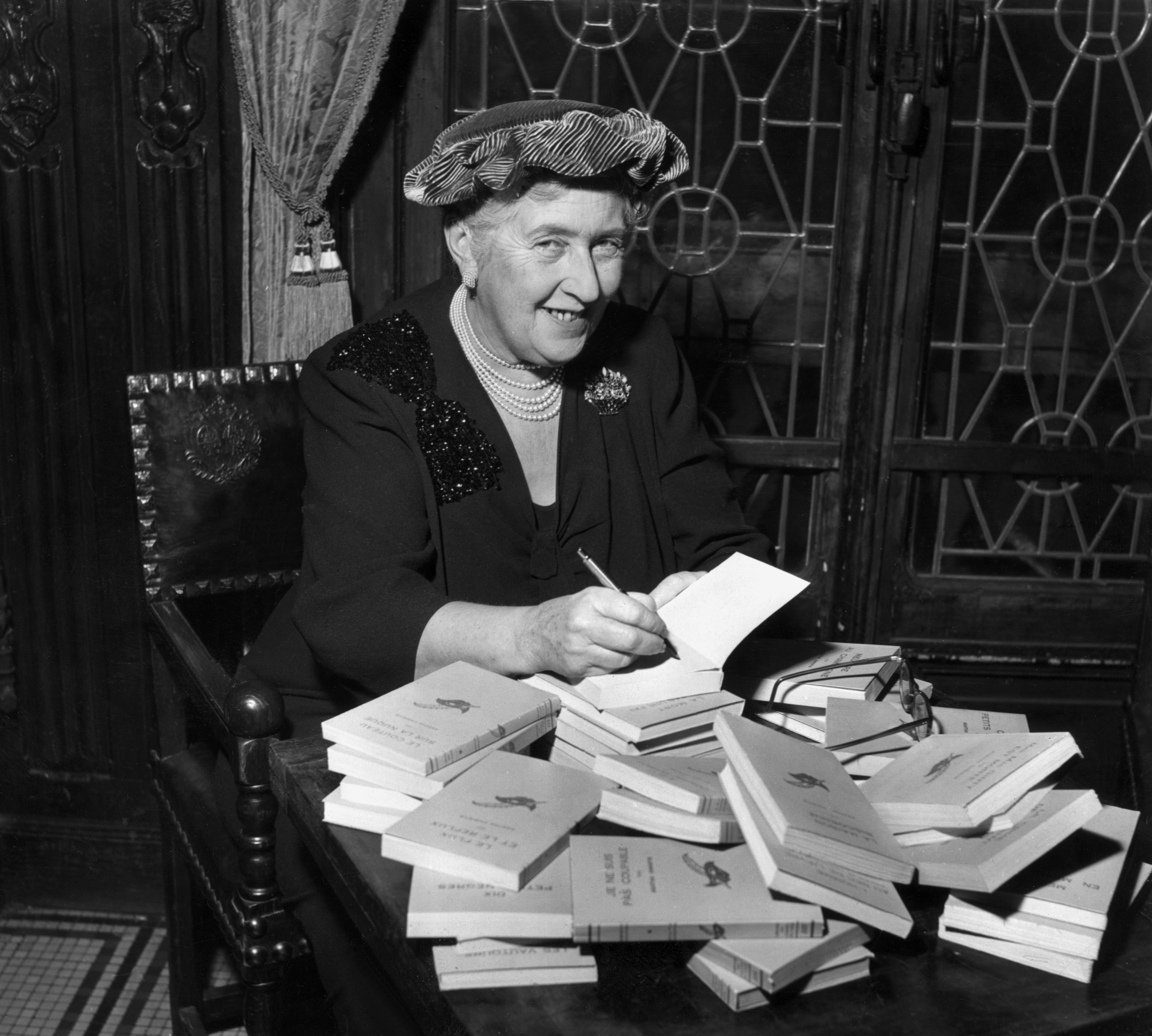 Agatha Christie pictured in 1950