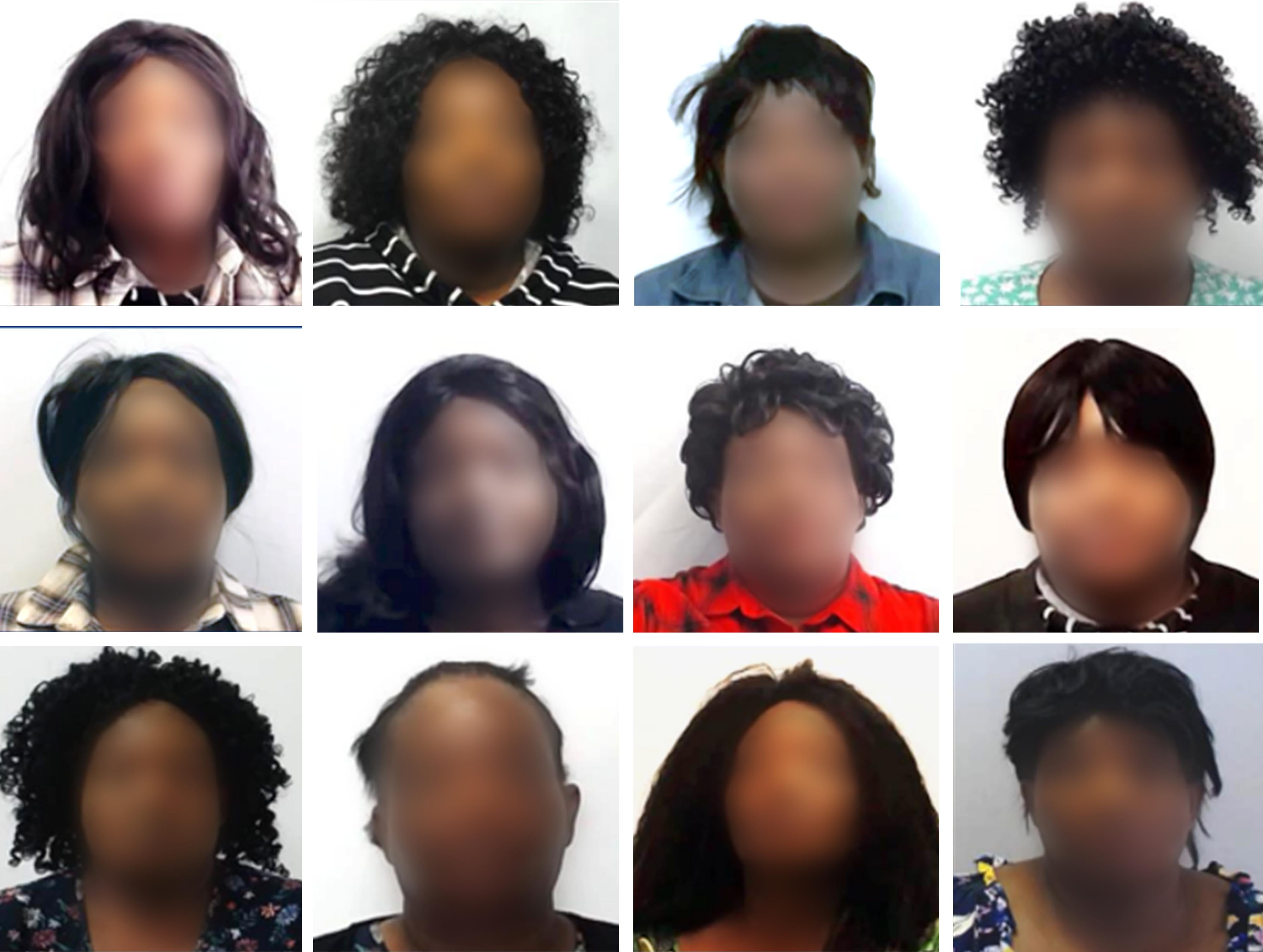 Some of the disguises used by 61-year-old Josephine Maurice to pass herself off as a true applicant for citizenship