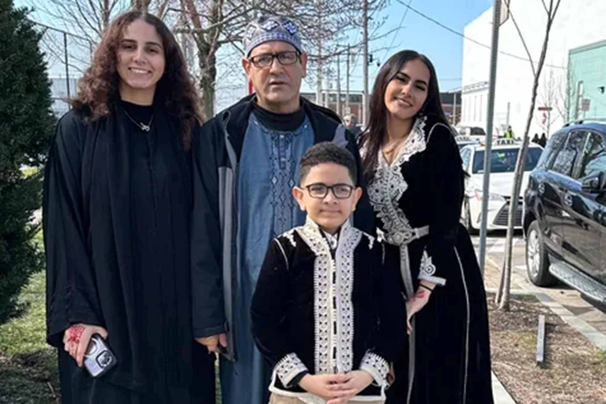 Wafae El-Arar, 26, and her family