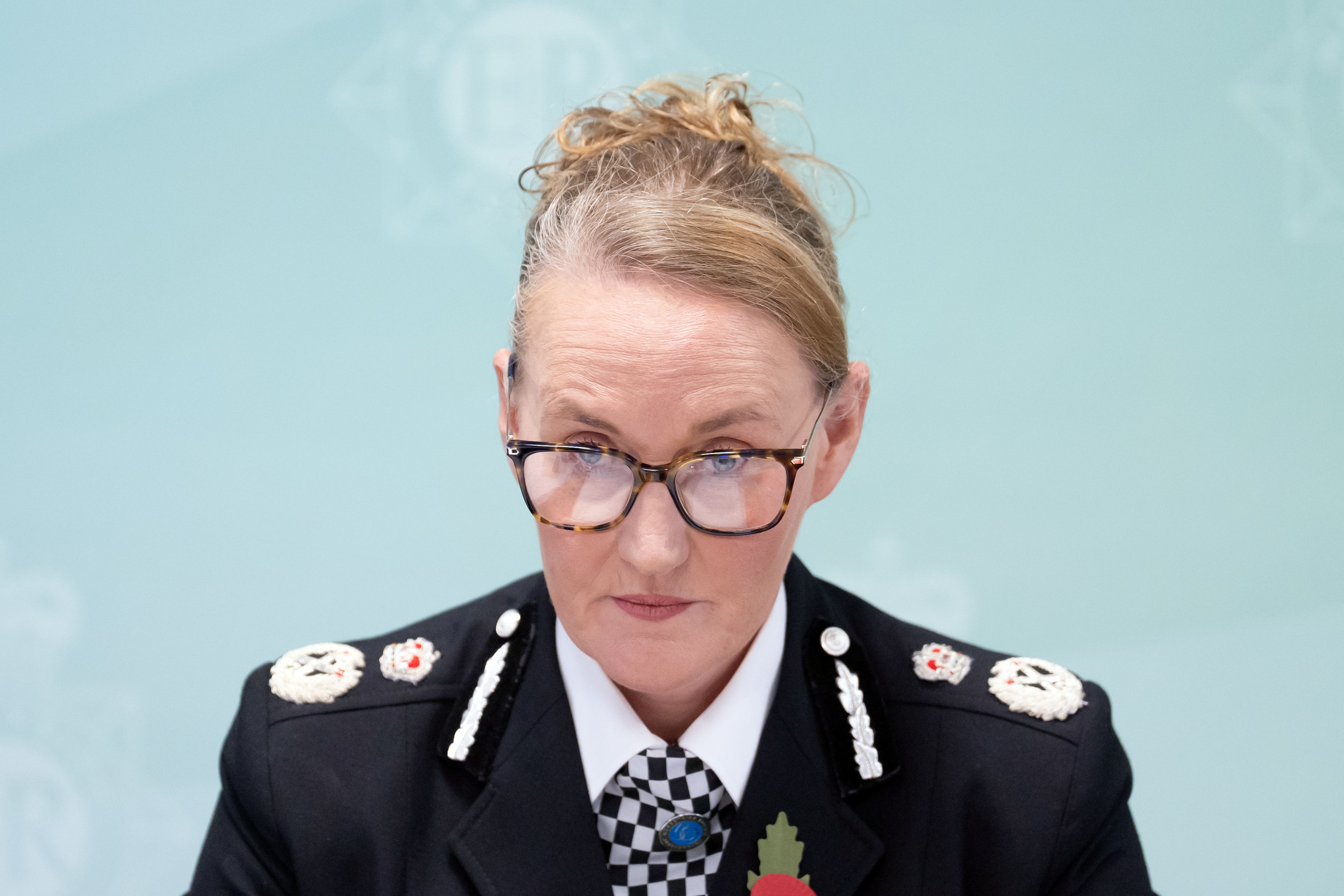 Merseyside Police Chief Constable Serena Kennedy providing an update into the investigation into the murders of six-year-old Bebe King, seven-year-old Elsie Dot Stancombe and nine-year-old Alice Dasilva Aguiar, and the attempted murders of eight children and two adults in Southport on July 29, at Merseyside Police Headquarters, Liverpool. Axel Rudakubana, 18, who is accused of the knife-attack murder of three girls at a Taylor Swift-themed dance class in Southport, has been charged with a terror offence and producing the deadly poison ricin which was found in his home, Merseyside Police Chief Constable Serena Kennedy said. Picture date: Tuesday October 29, 2024.