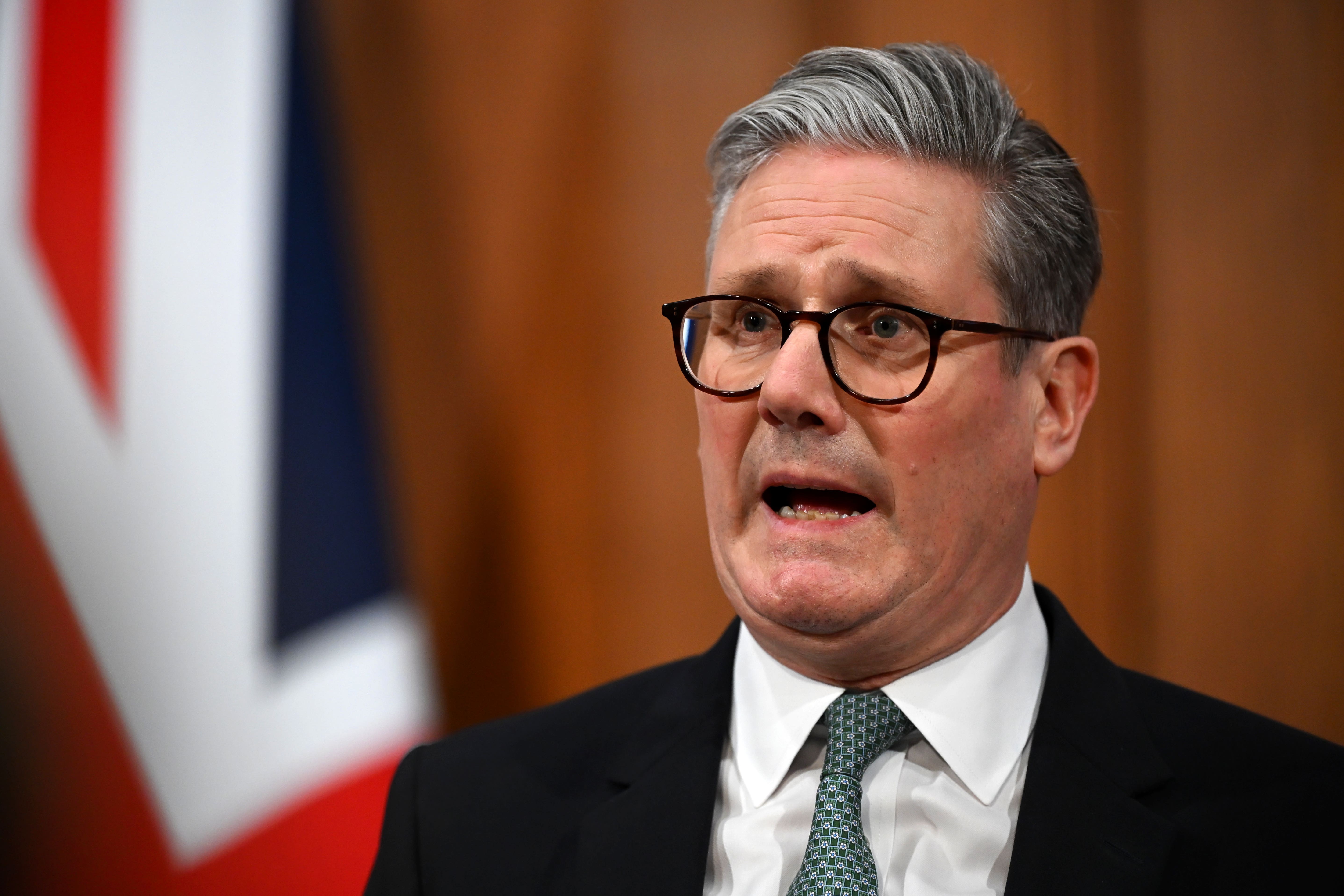 Prime Minister Sir Keir Starmer delivers a statement on defence spending in the Downing Street Briefing Room, Westminster (Leon Neal/PA)