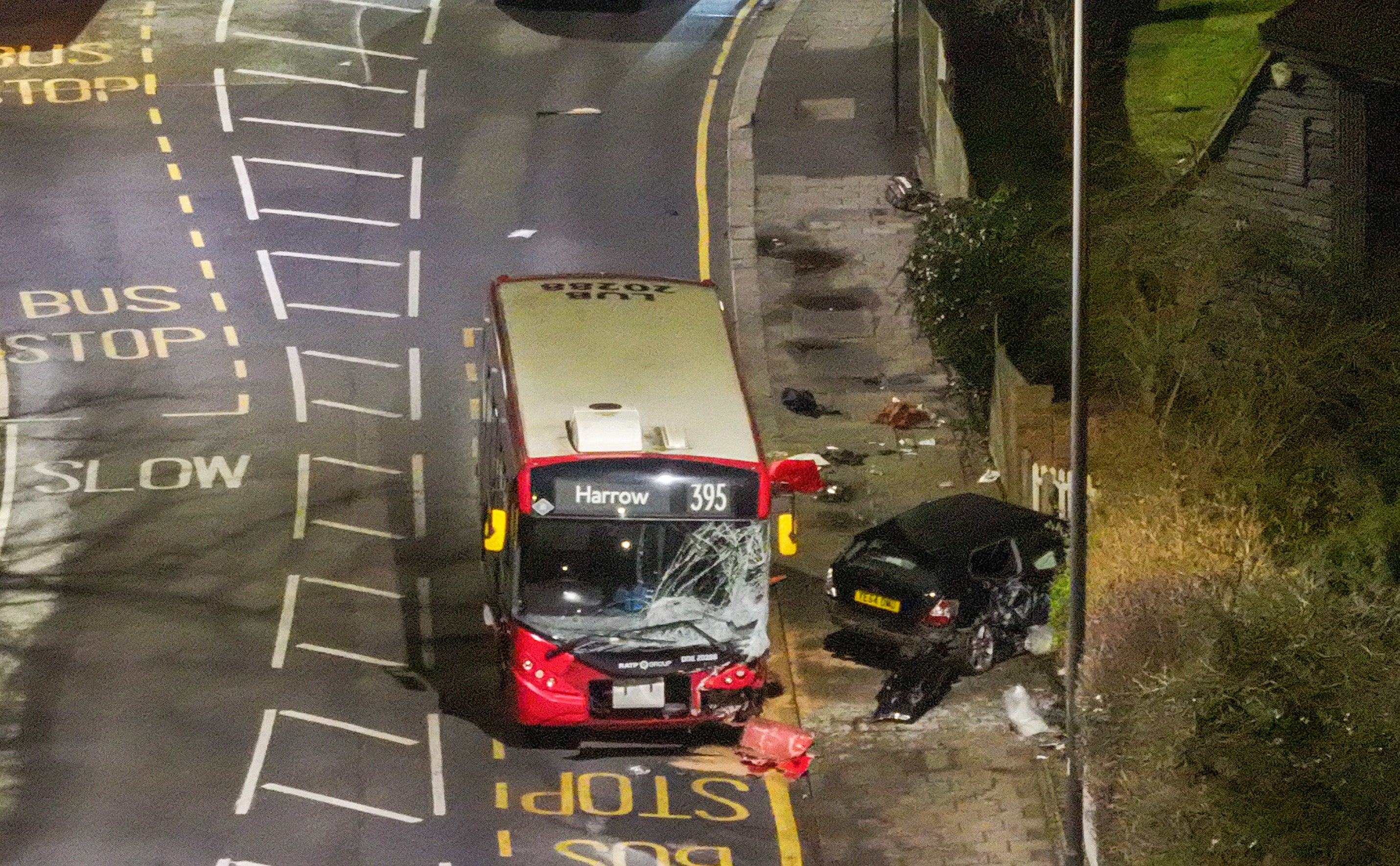 The crash took place at 9.20pm last night
