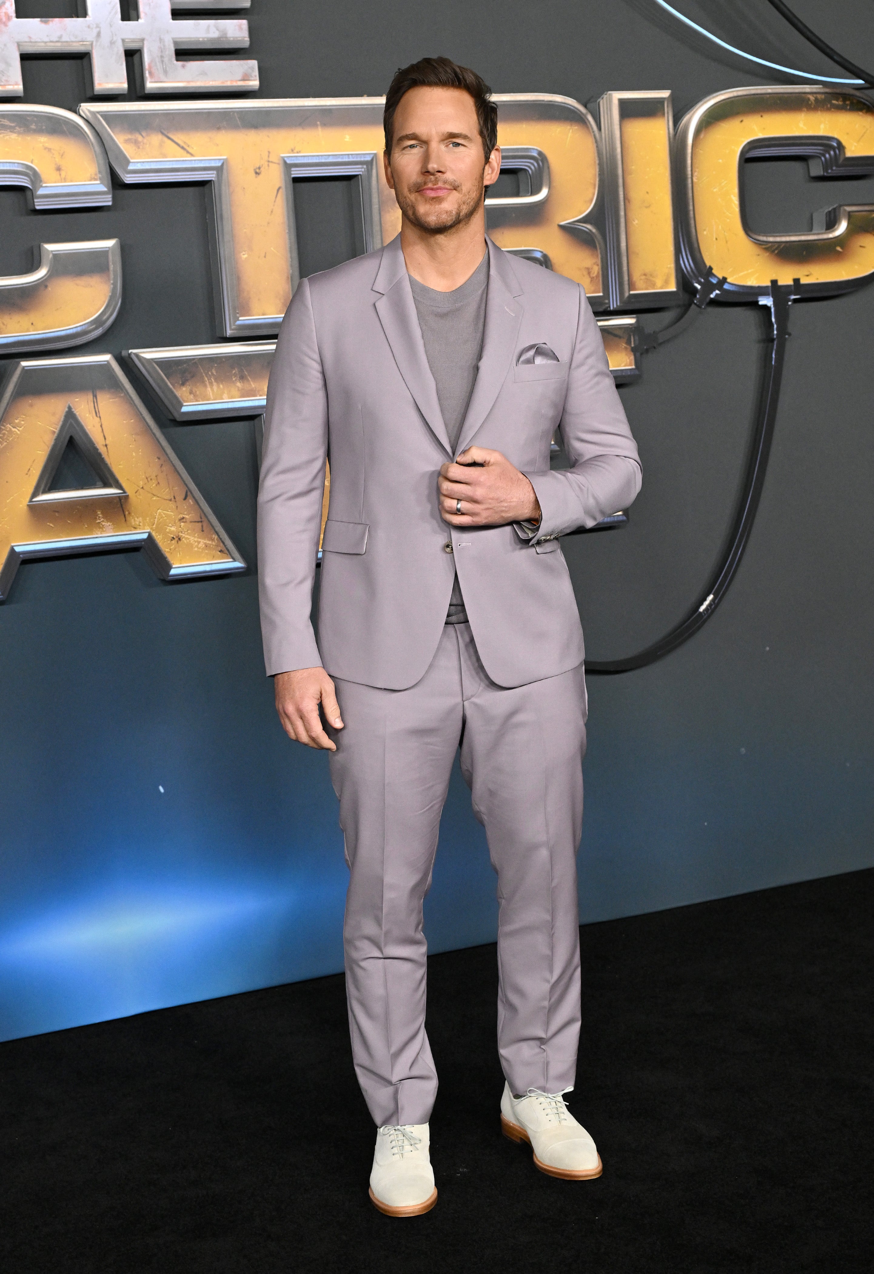 Chris Pratt at the premiere of 'The Electric State'