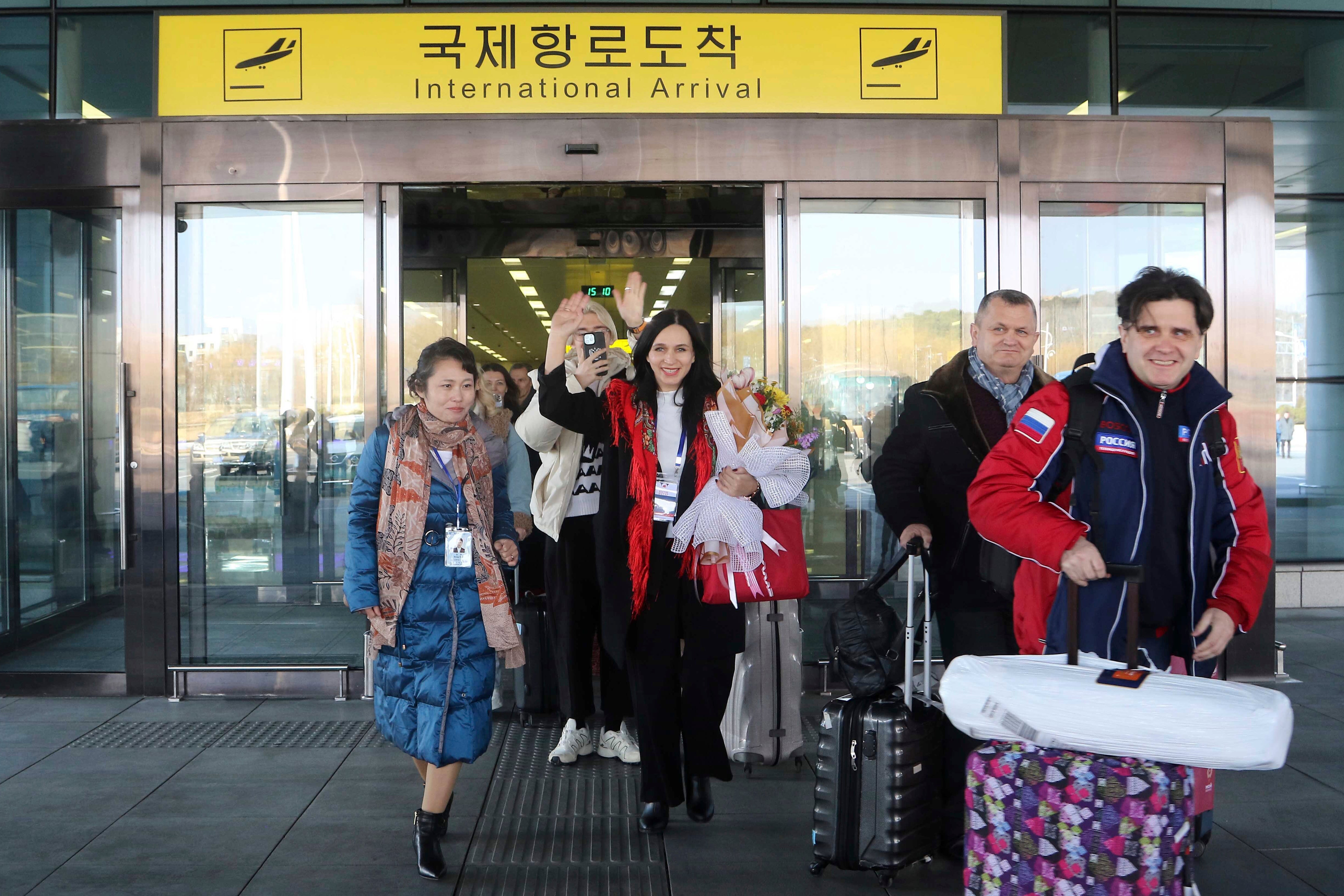 File phot: A group of Russian tourists, likely the first foreign travellers from any country to enter North Korea since the pandemic arrive at the Pyongyang International Airport in Pyongyang, North Korea, on Feb. 9, 2024. (AP Photo/Cha Song Ho, File)