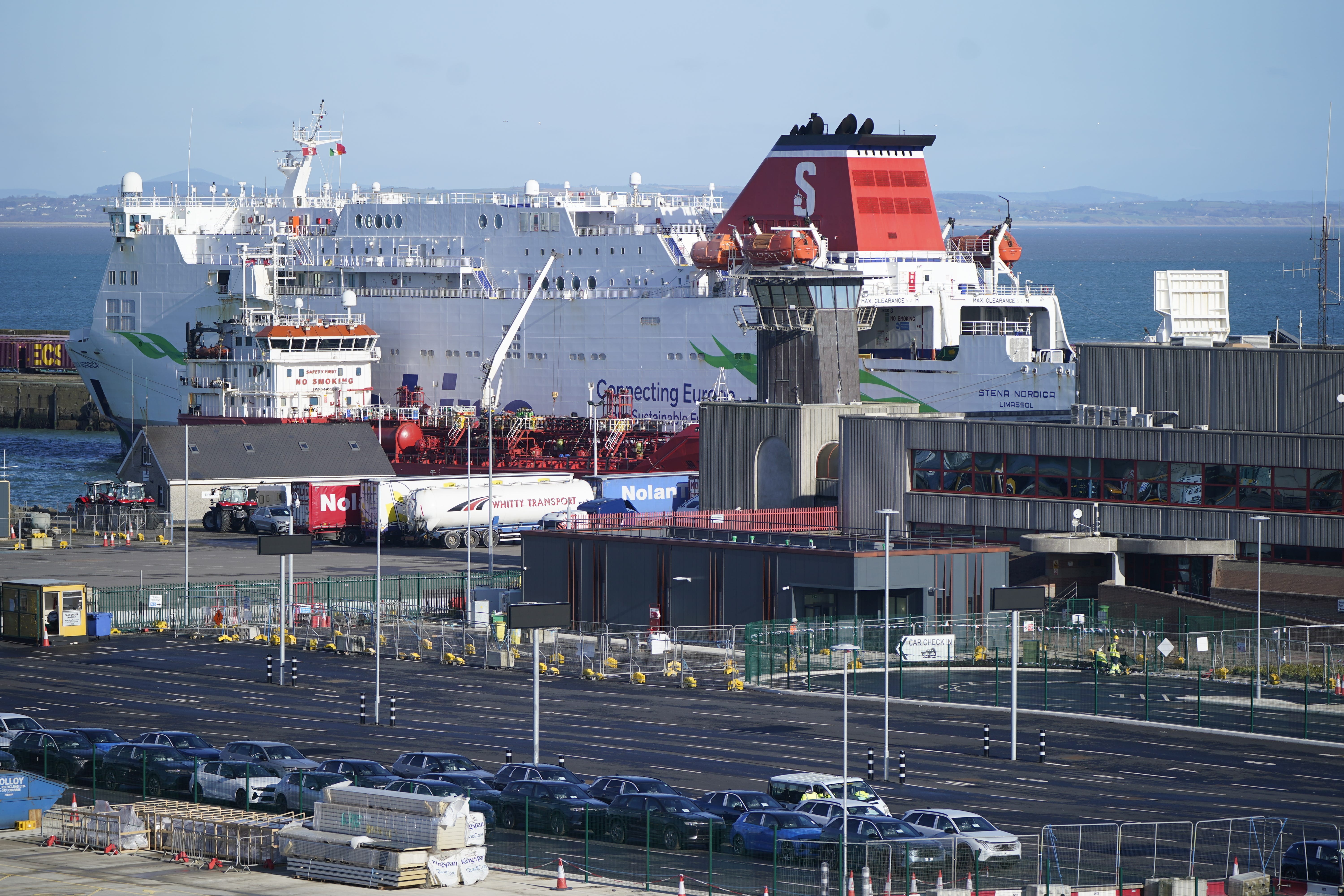The Stena Nordica at Rosslare Europort (Niall Carson/PA)