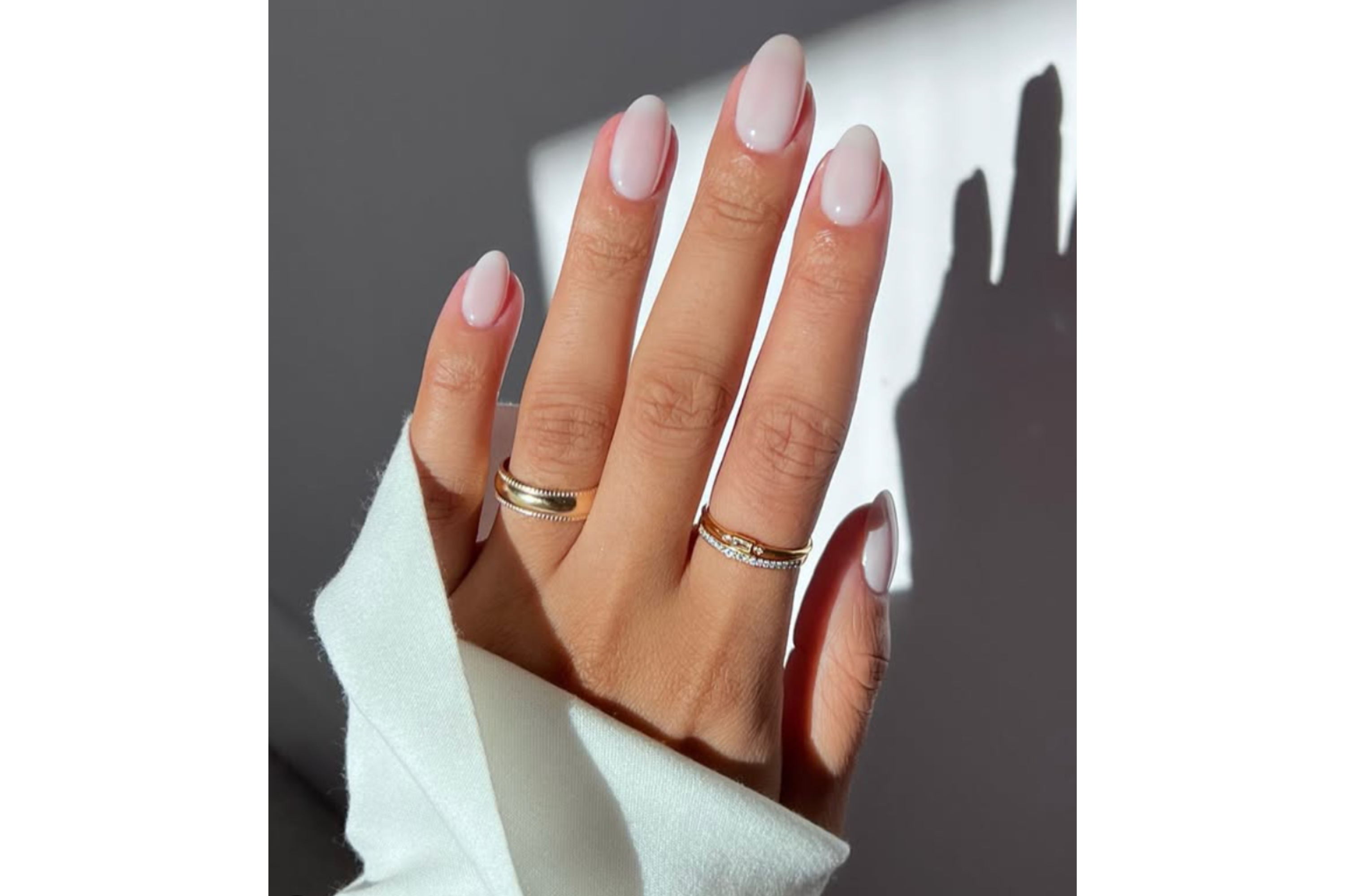 Shelton, too, told followers she's "obsessing over a milky natural nail."