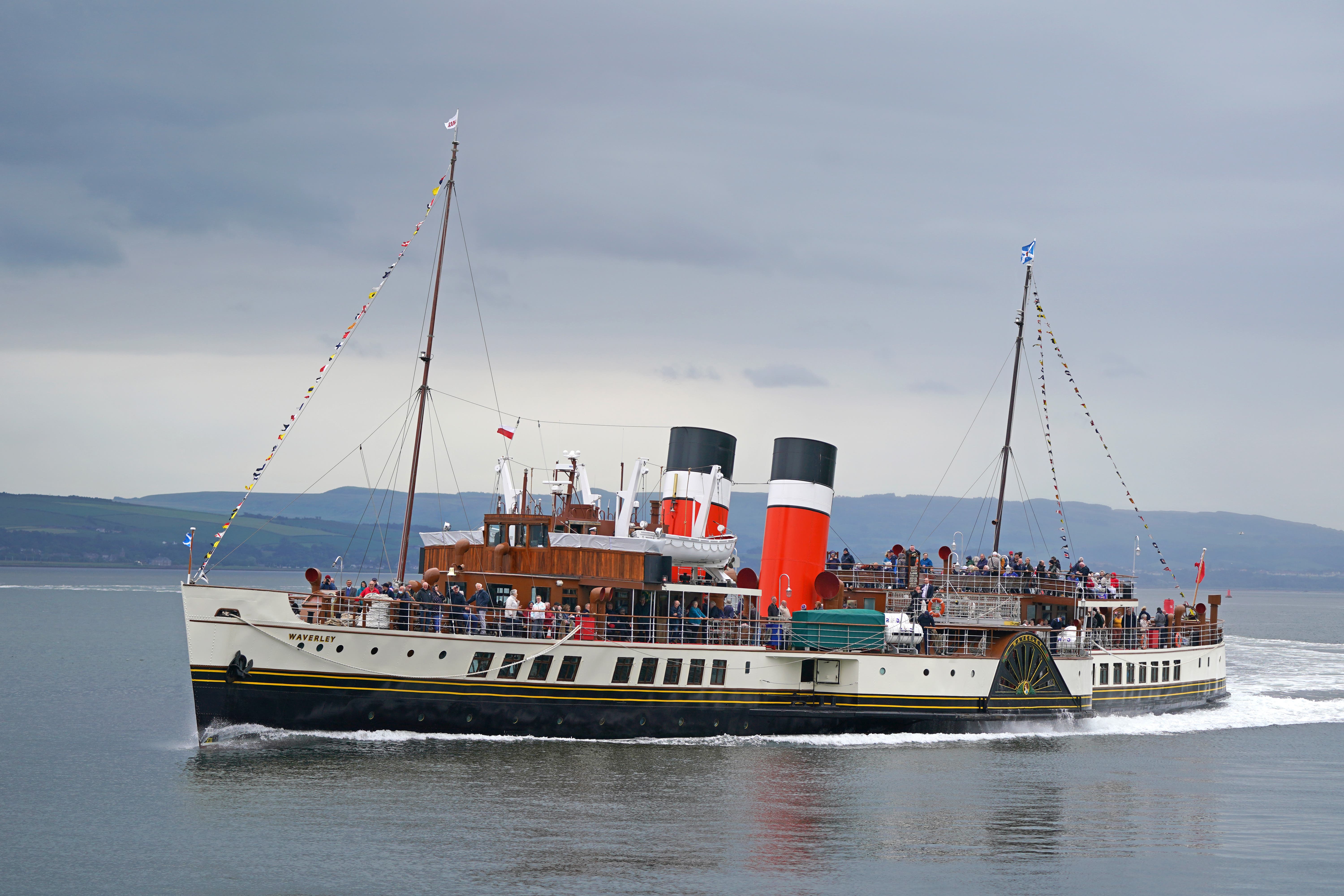 The Waverley is the world’s only seagoing paddle steamer (Andrew Milligan/PA)