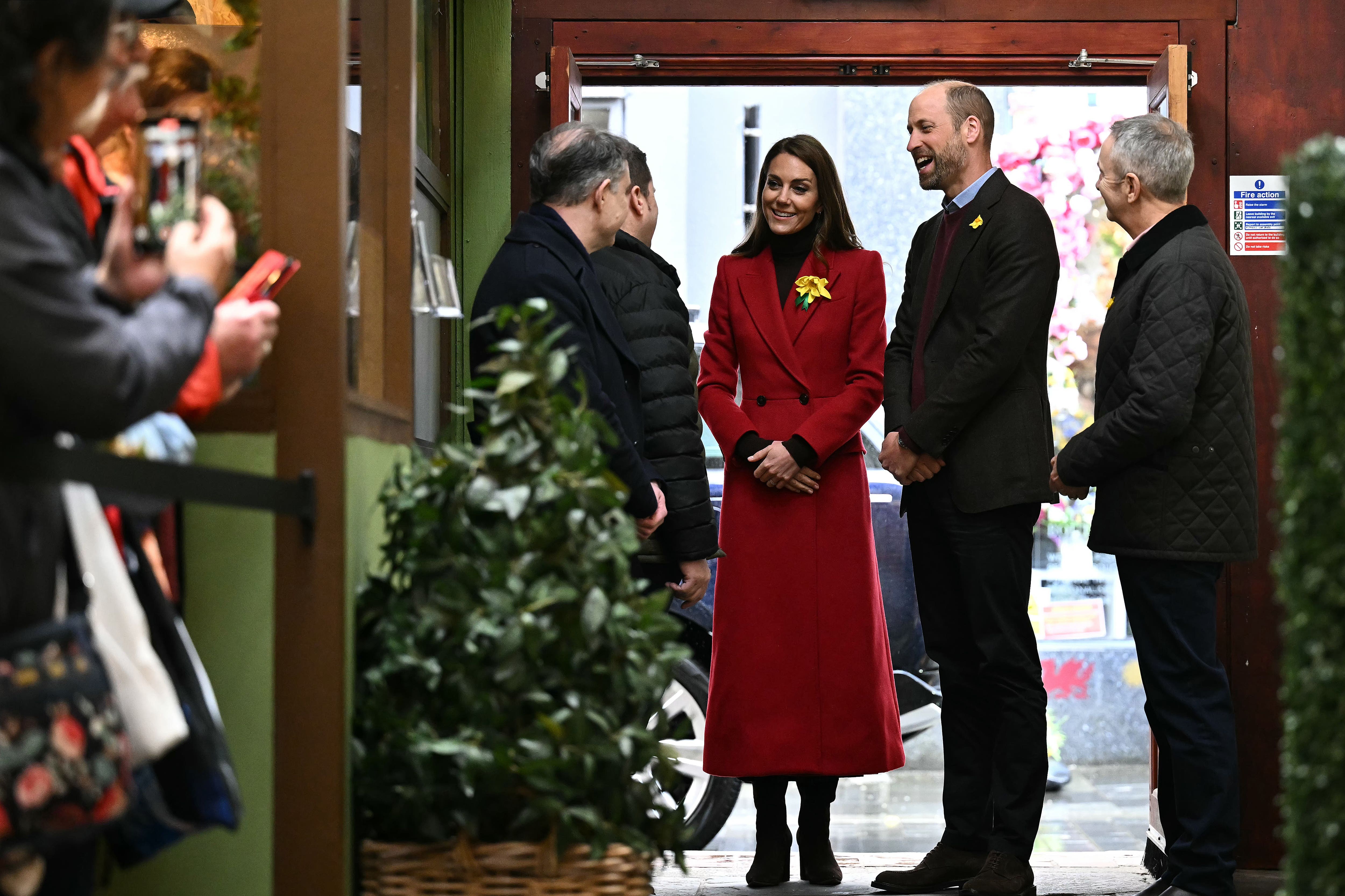 The Prince and Princess of Wales visiting Pontypridd Market in Wales (Ben Stansall/PA)