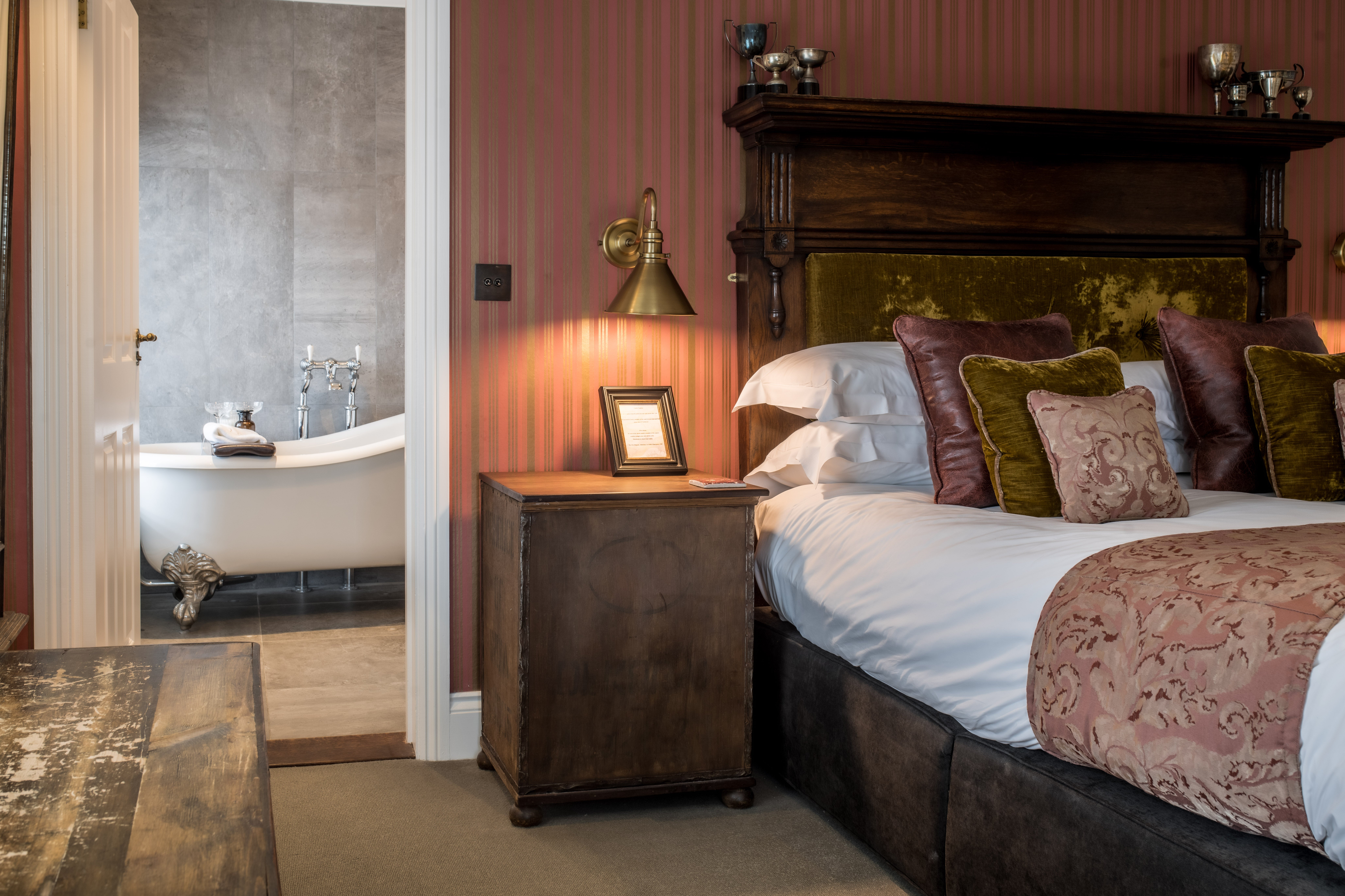 Roll-top, claw-foot baths and antique furniture create a decadent feel at Padstow Townhouse