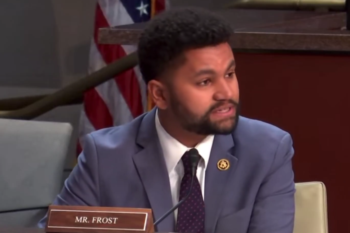 Democratic Representative Maxwell Frost angers Republicans by referring to Donald Trump as a "grifter" at a House Oversight Committee hearing on February 25 2025