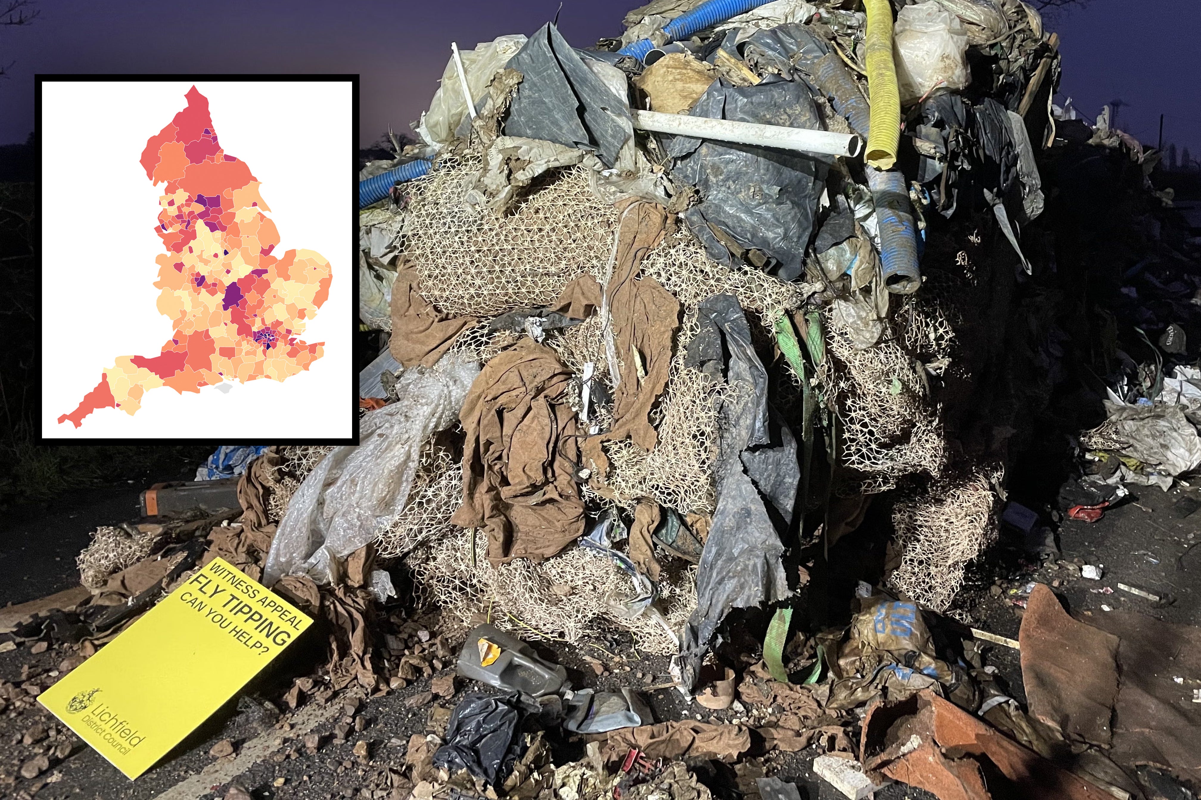 Fly-tipping incidents increased last year