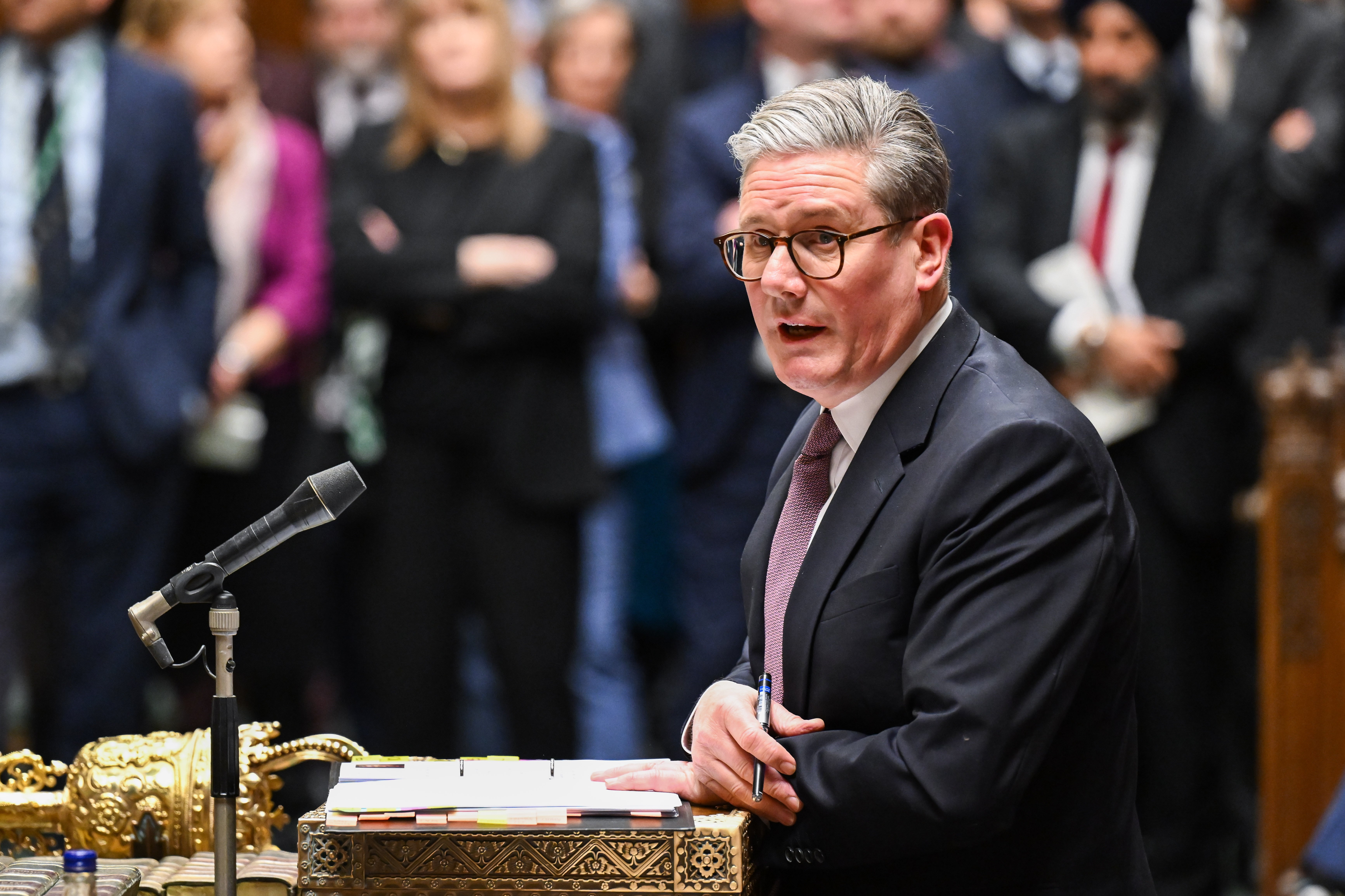 Keir Starmer speaking during Prime Minister’s Questions in the Commons