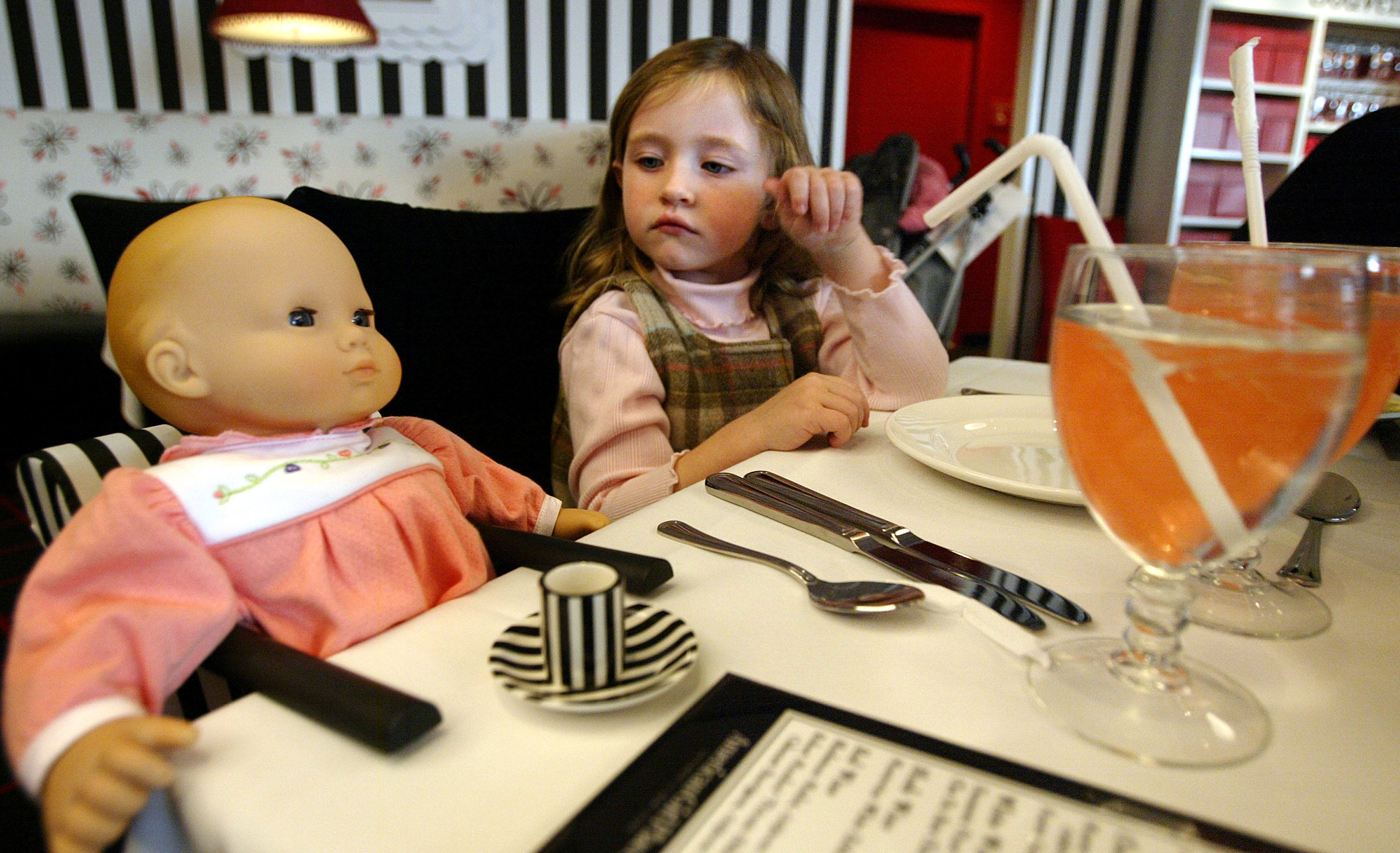 American Girl Place features an in-store cafe where young patrons can dine with their dolls
