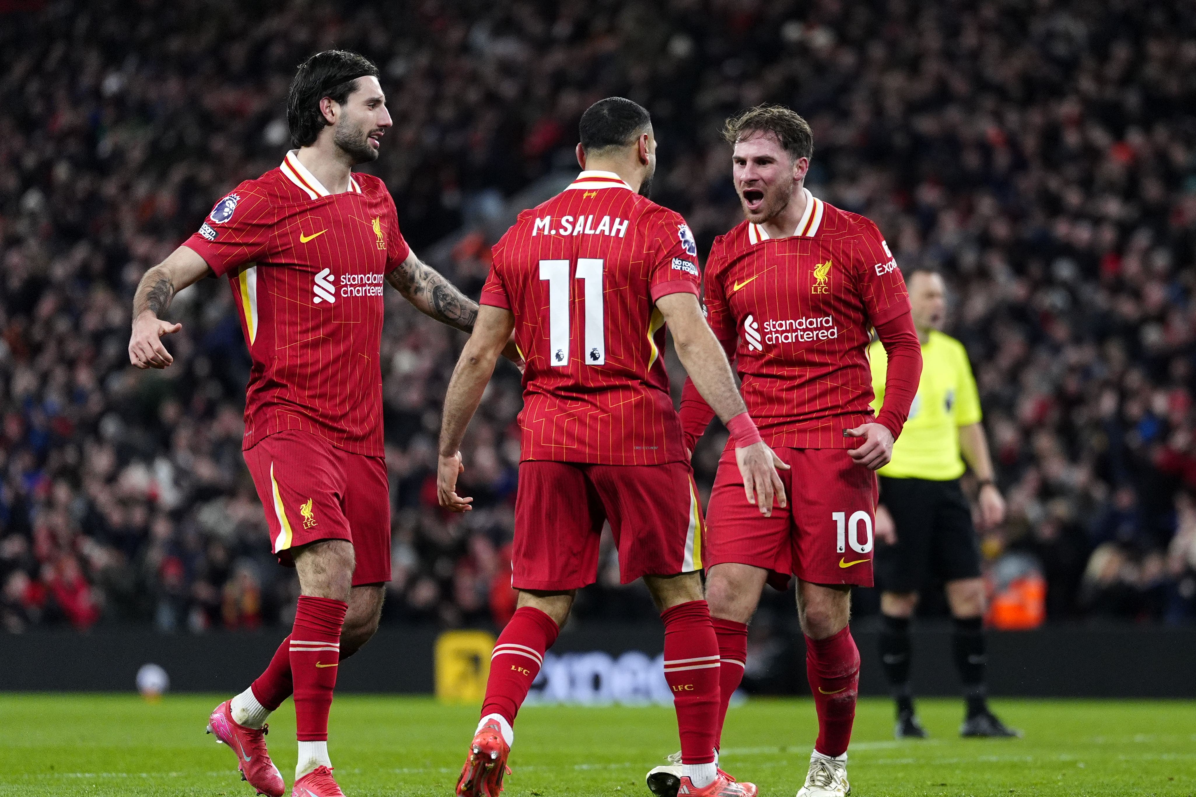 Liverpool eased to victory against Newcastle (Peter Byrne/PA)