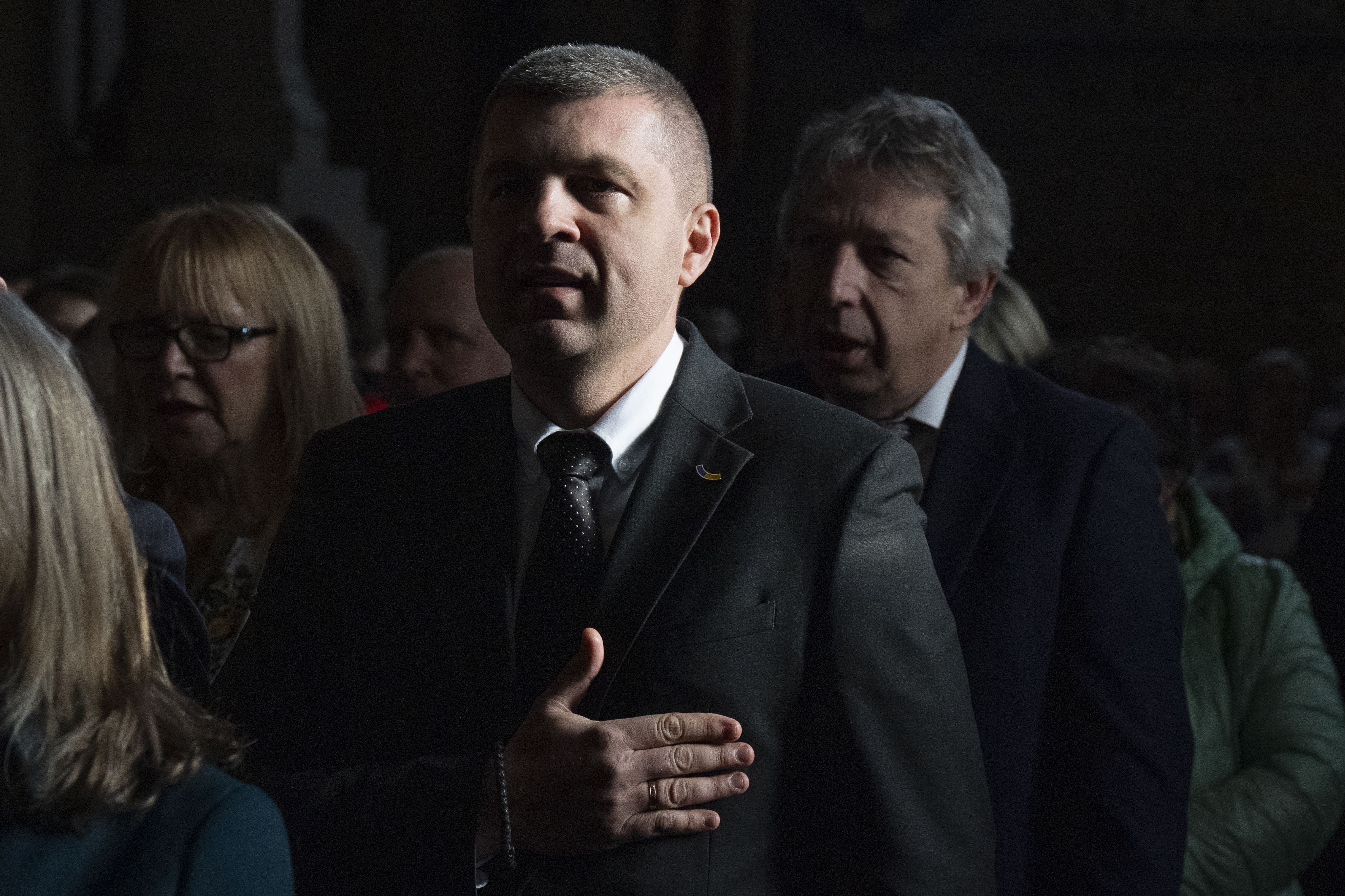 Ukrainian consul Andrii Madzianovsky spoke to MSPs on Thursday (Jane Barlow/PA)