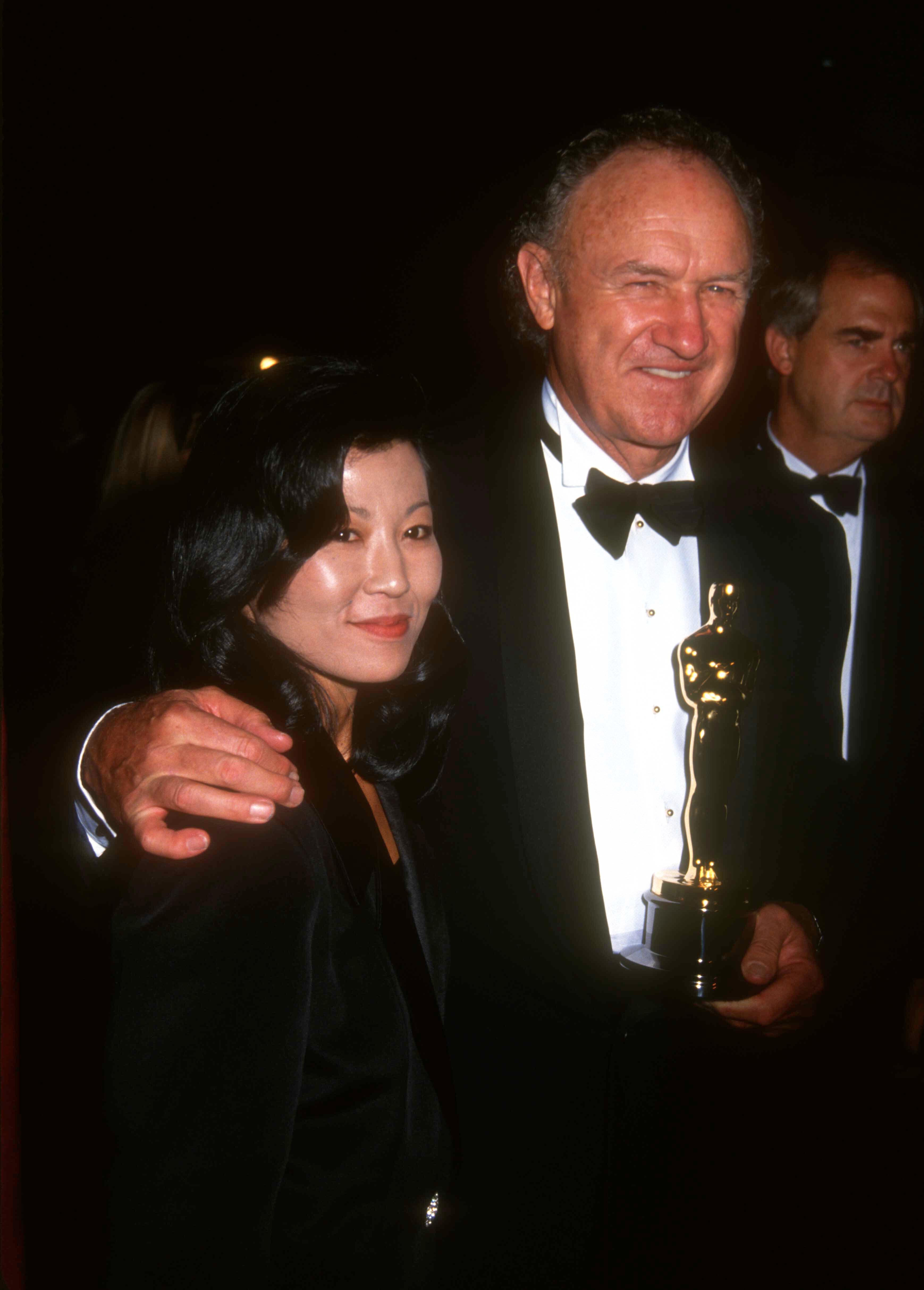 Actor Gene Hackman and wife Betsy Arakawa at the 65th Annual Academy Awards (Alamy/PA)