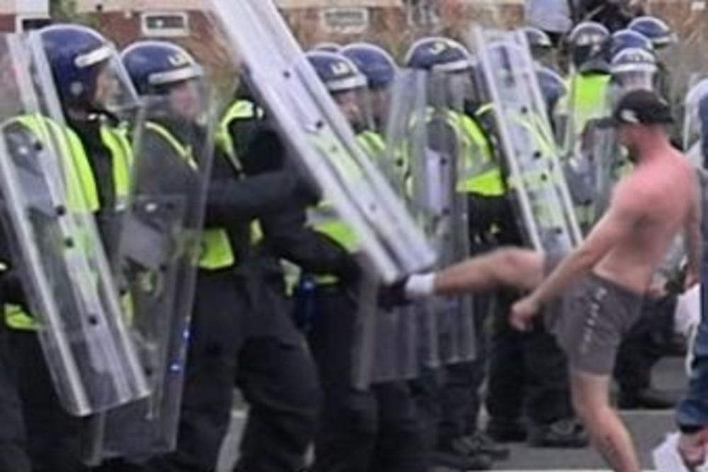 The defendant admitted riot as part of disorder that followed the Southport killings (Handout/PA)