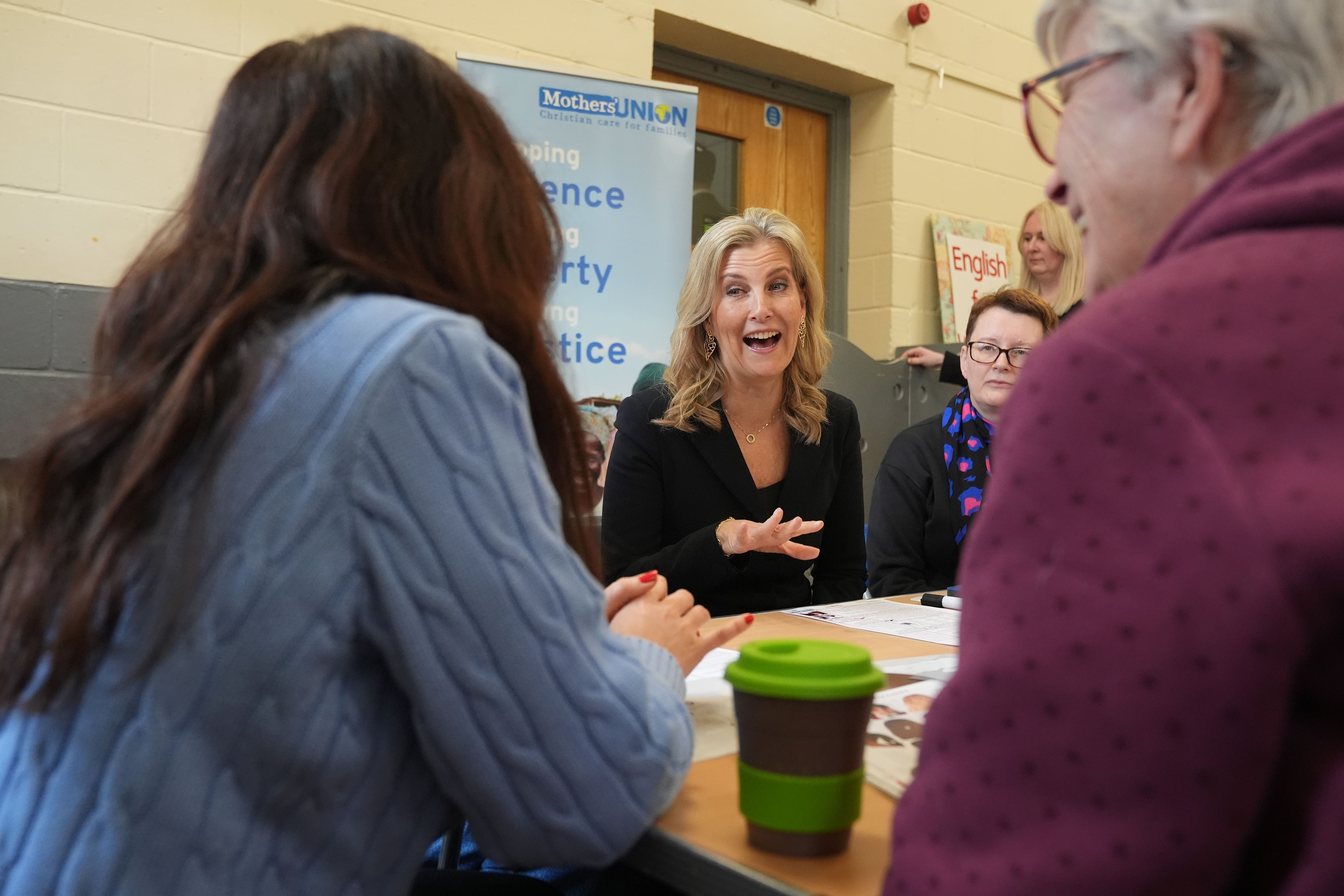 The Duchess of Edinburgh during a visit to the Mothers’ Union’s English for Women project in Chelmsford, Essex (Lucy North/PA)