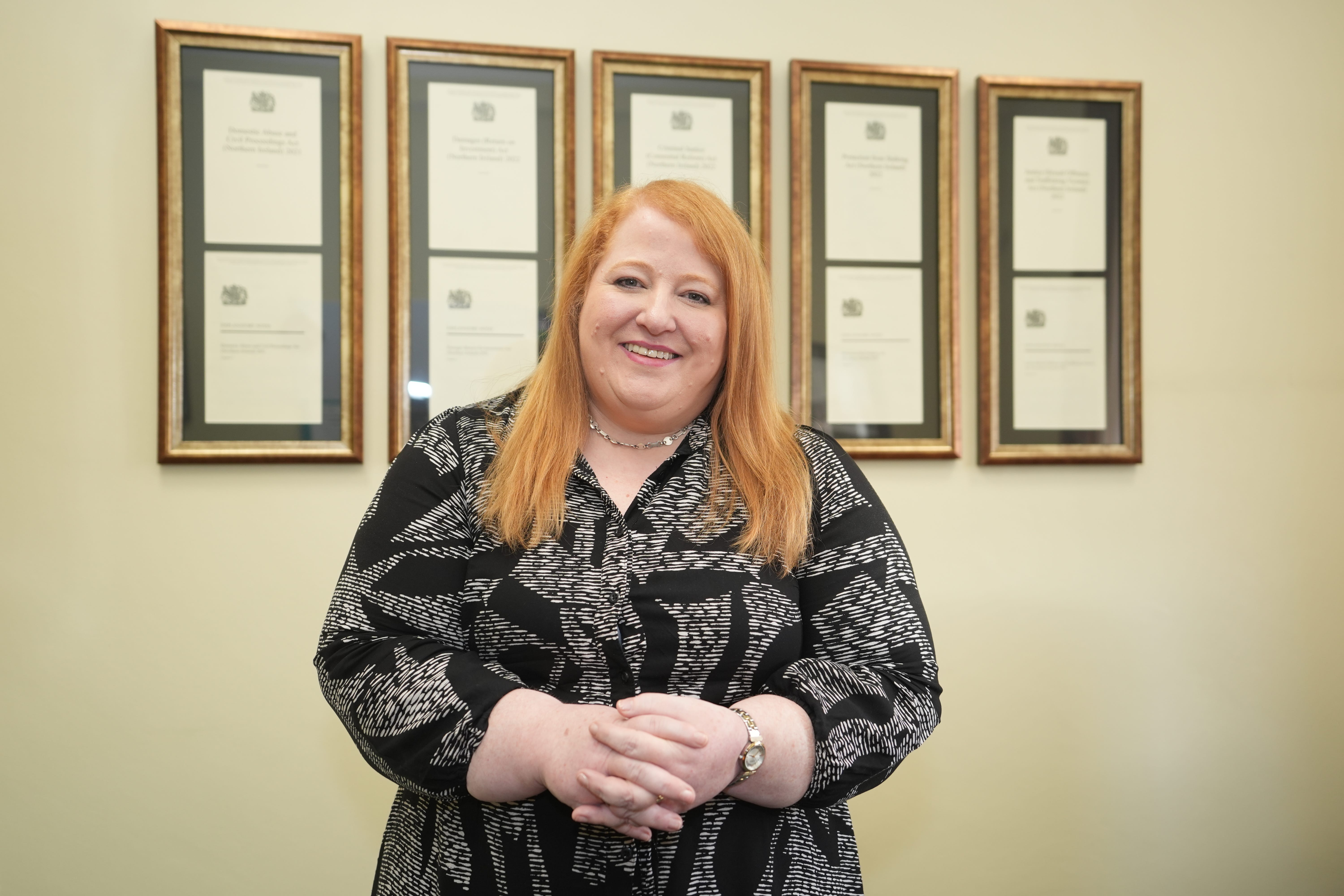 EMBARGOED TO 2100 THURSDAY FEBRUARY 27 Alliance Party leader Naomi Long speaks to PA Media in Stormont ahead of her party’s conference in Belfast at the weekend. Picture date: Thursday February 27, 2025.