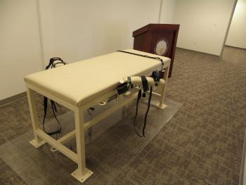 Idaho's execution table. State lawmakers passed a bill in 2023 that allowed firing squads to be used as a backup method to lethal injections