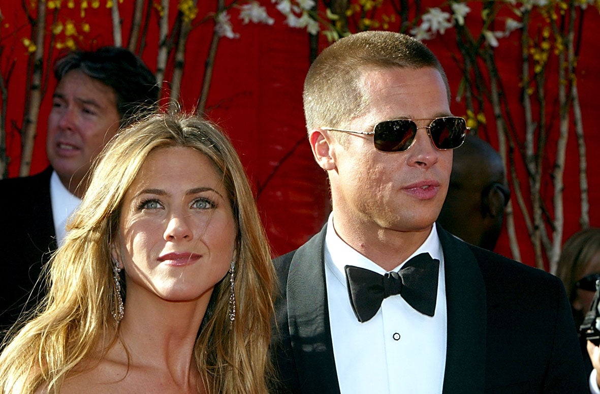 Jennifer Aniston and Pitt pictured just months before their divorce in early 2005