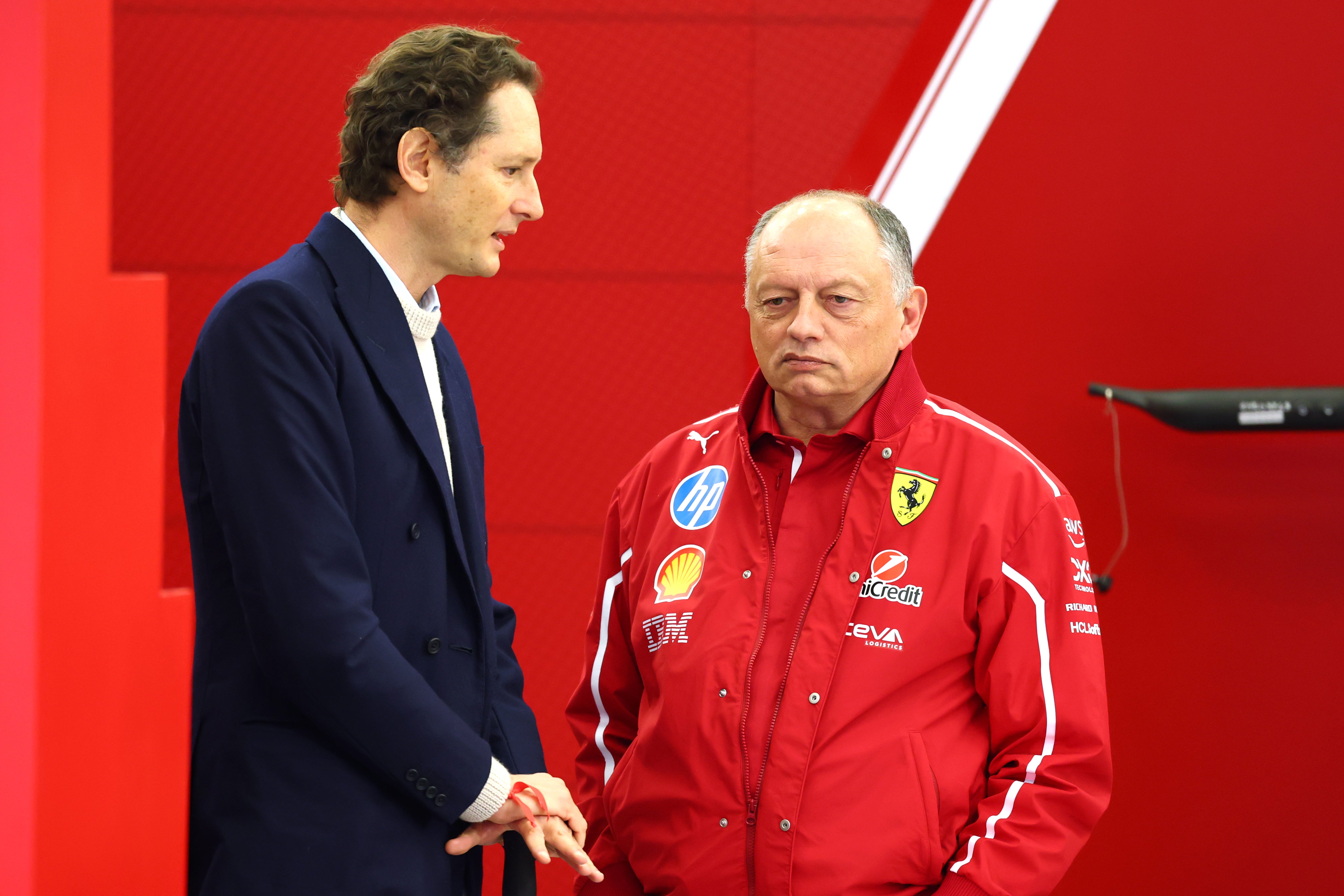 Ferrari chair John Elkann’s (left) comments caused a stir