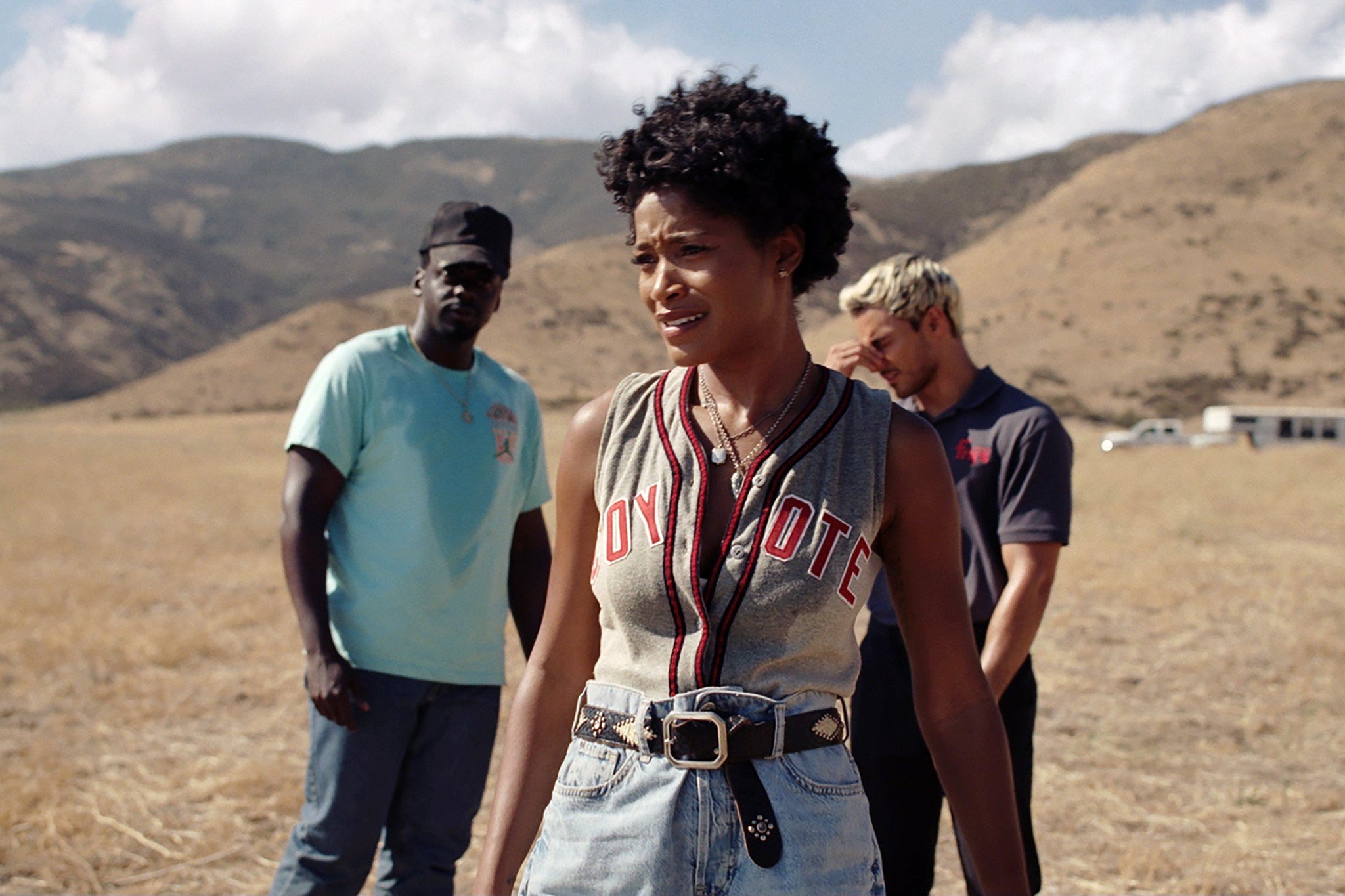 Chasing aliens: Palmer, Daniel Kaluuya and Brandon Perea in Jordan Peele’s sci-fi thriller ‘Nope’