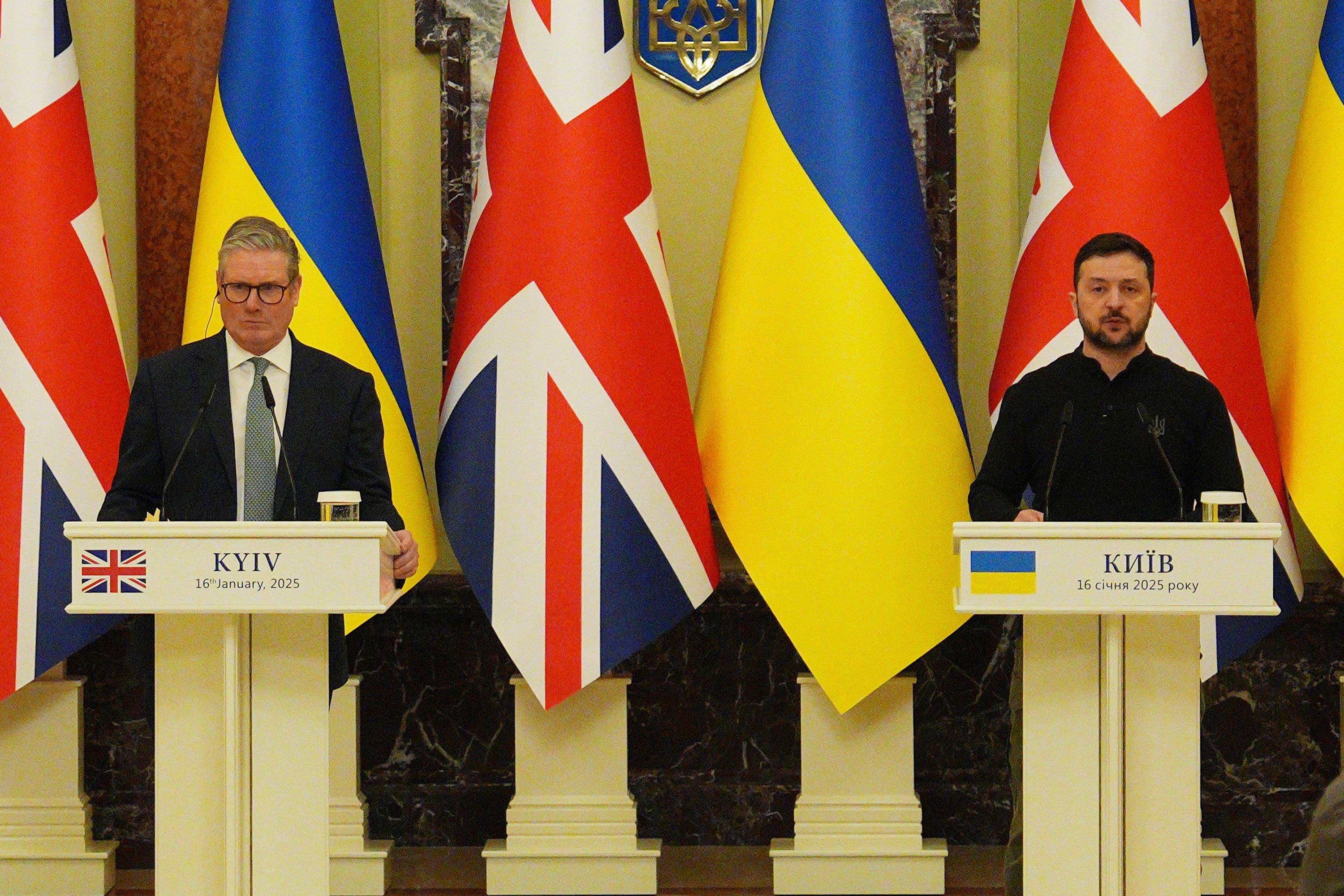 Prime Minister Sir Keir Starmer and Ukrainian President Volodymyr Zelensky (PA)