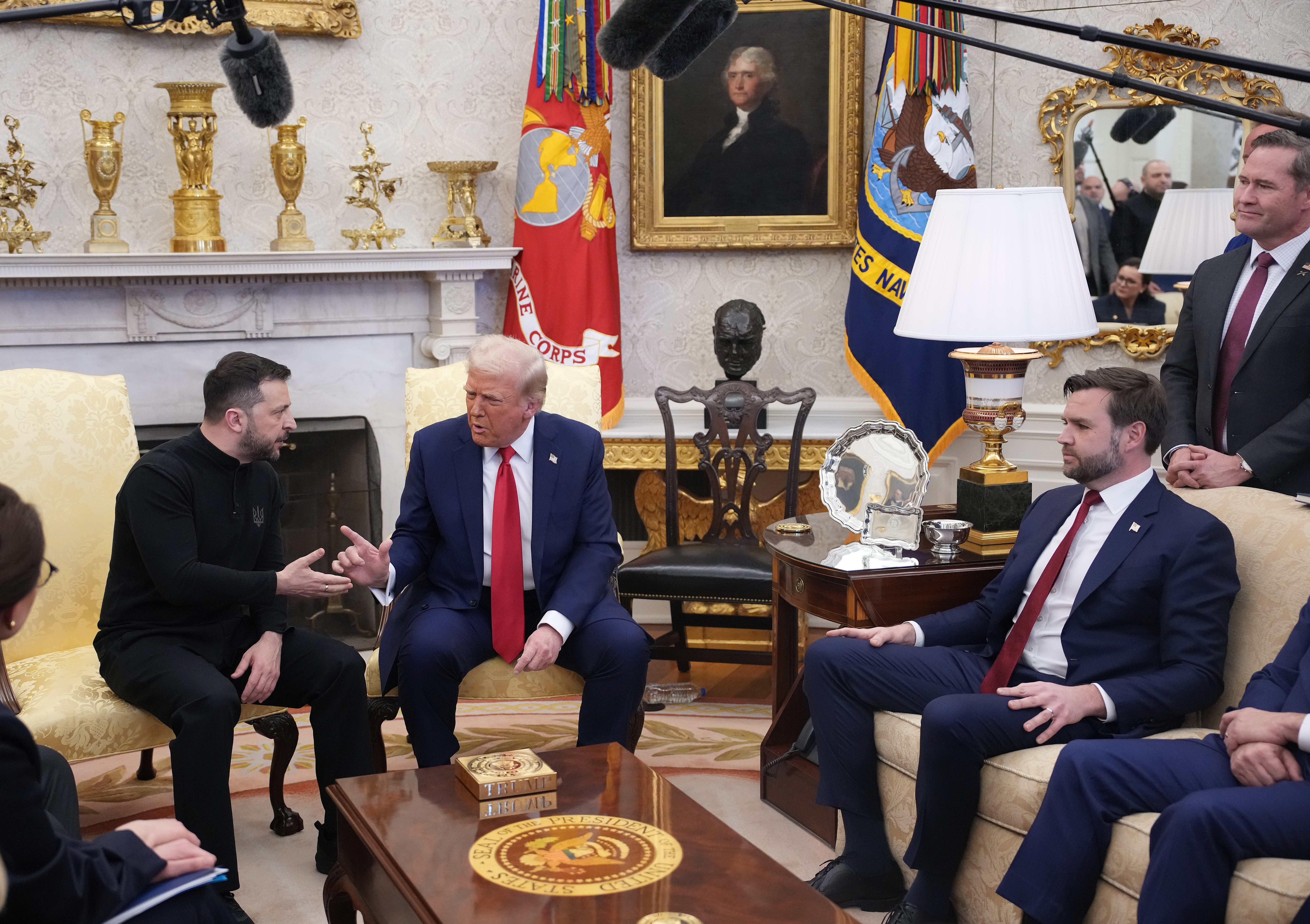 Donald Trump and Volodymyr Zelensky sat down in the Oval Office for talks on Friday, that later descended into a shouting match