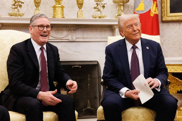 <p>Keir Starmer in the Oval Office with Donald Trump</p>